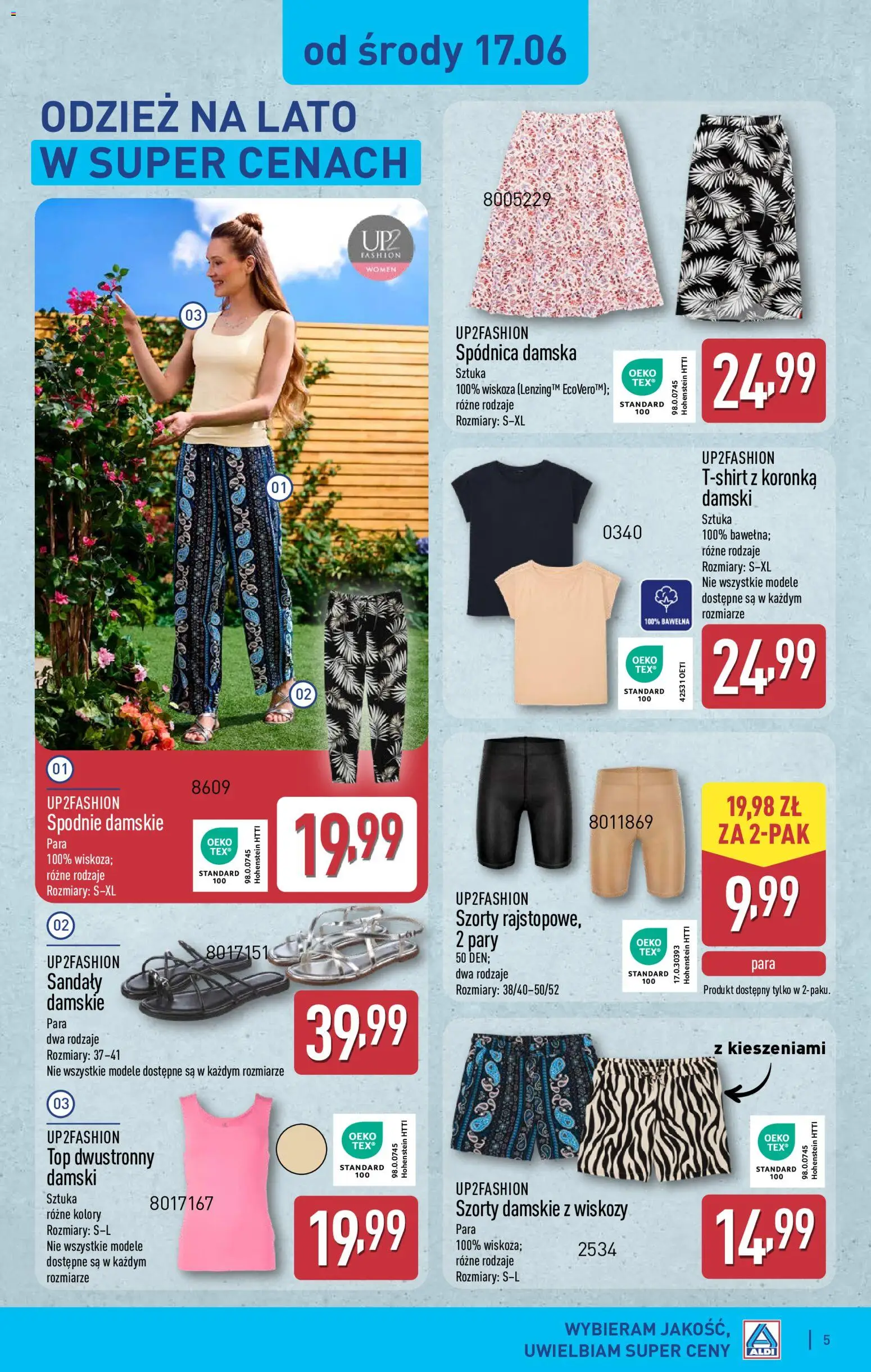 Aldi Polsko leták - Ostatnie sztuki w wybranych sklepach od 17.06.2026 | Strana: 5 | Produkty: Sandály