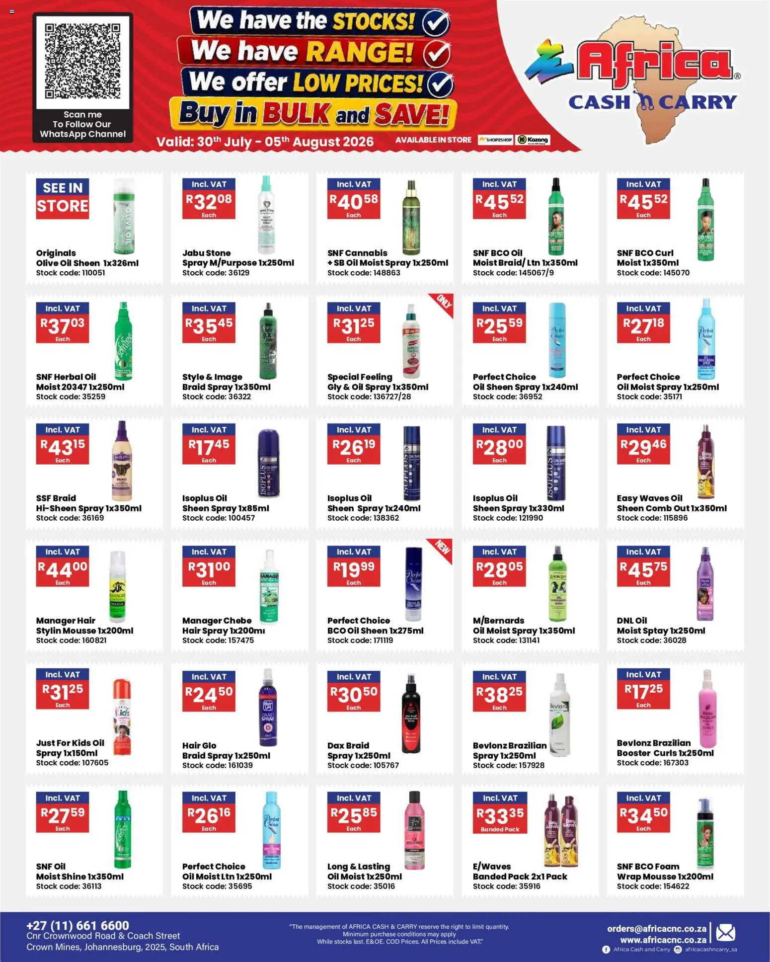 New Africa Cash & Carry catalogue – valid from 30/07/2026 | Page: 1