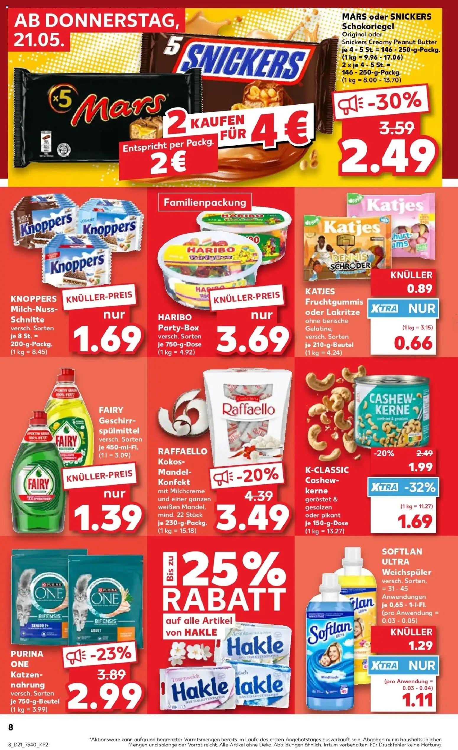 Kaufland Prospekt Zerbst – gültig ab 18.05.2026 | Seite: 13 | Produkte: Purina one, Butter, Katjes, Knoppers