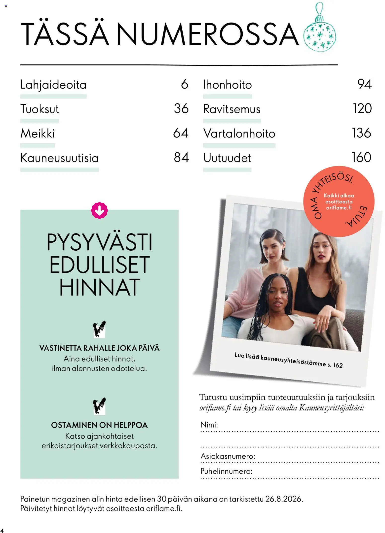 Oriflame tarjoukset – voimassa 18/11/2026 alkaen | Sivu: 4 | Tuotteet: Meikki