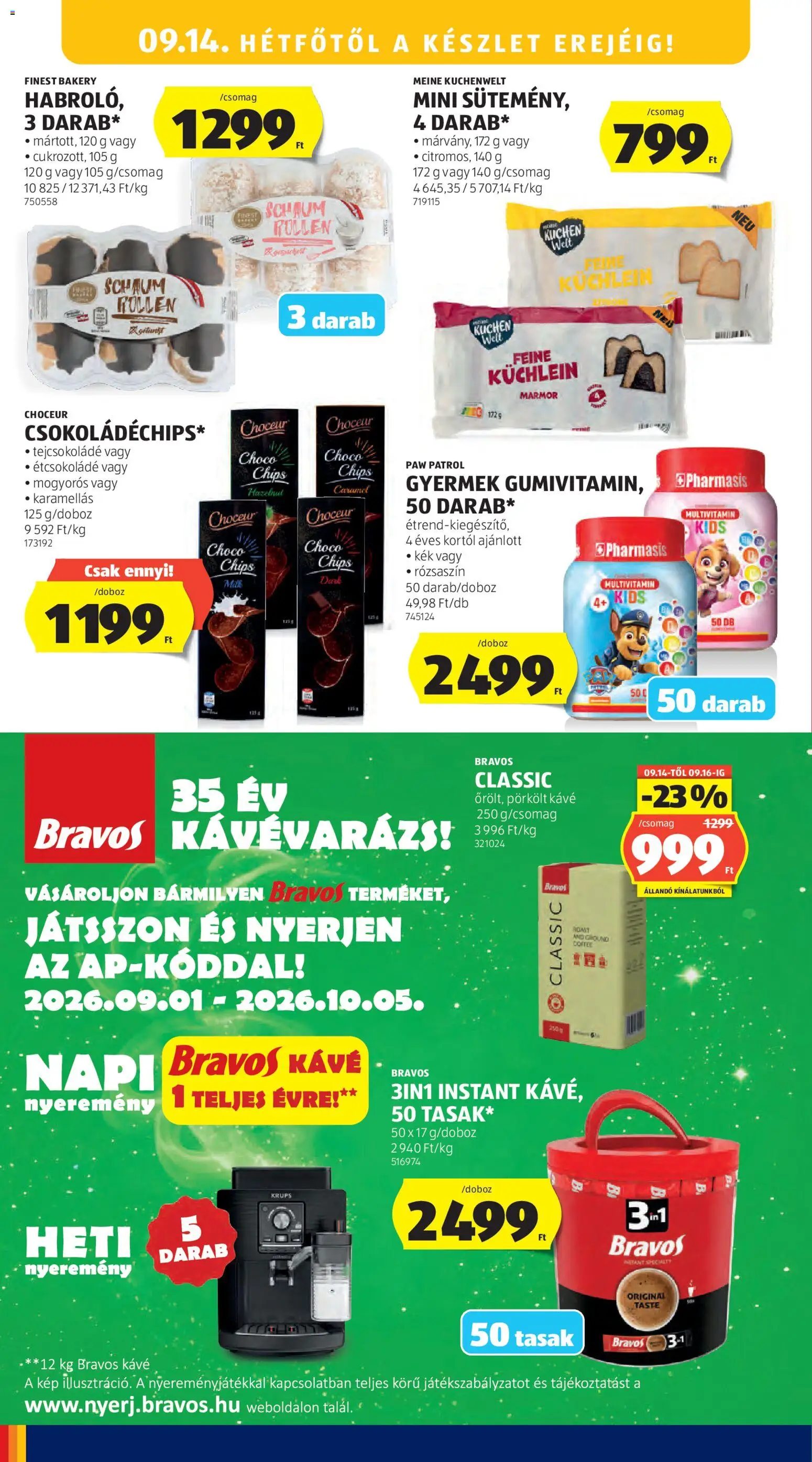 Aldi akciós ujság - amely érvényes a következő dátumtól: 2026.09.10. | Oldal: 24 | Termékek: Chips, Bravos, Paw Patrol, Pörkölt