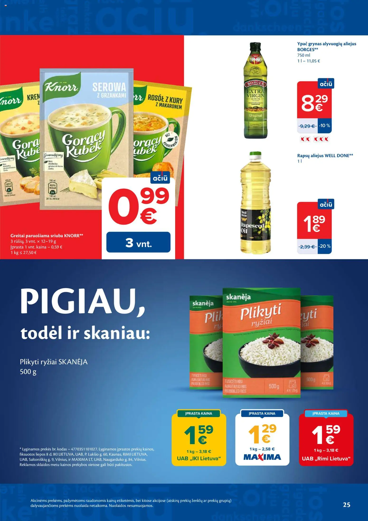 MAXIMA akcijos nuo 2026.07.21 | Puslapis: 25 | Prekių: Aliejus, Ryžiai