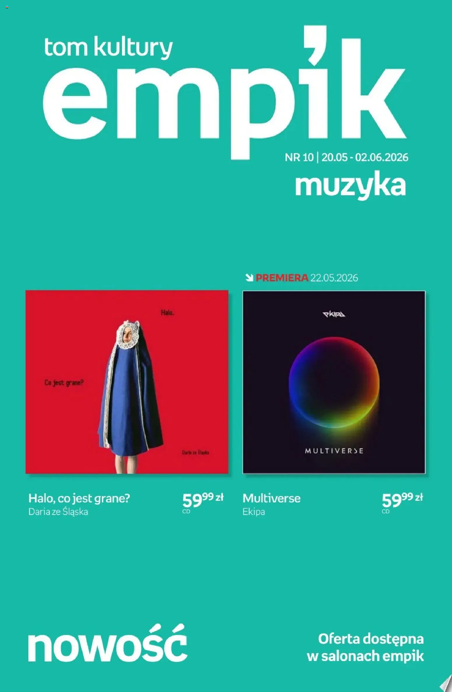Empik promocje - Tom kultury Muzyka od 20.05.2026 | Strona: 1