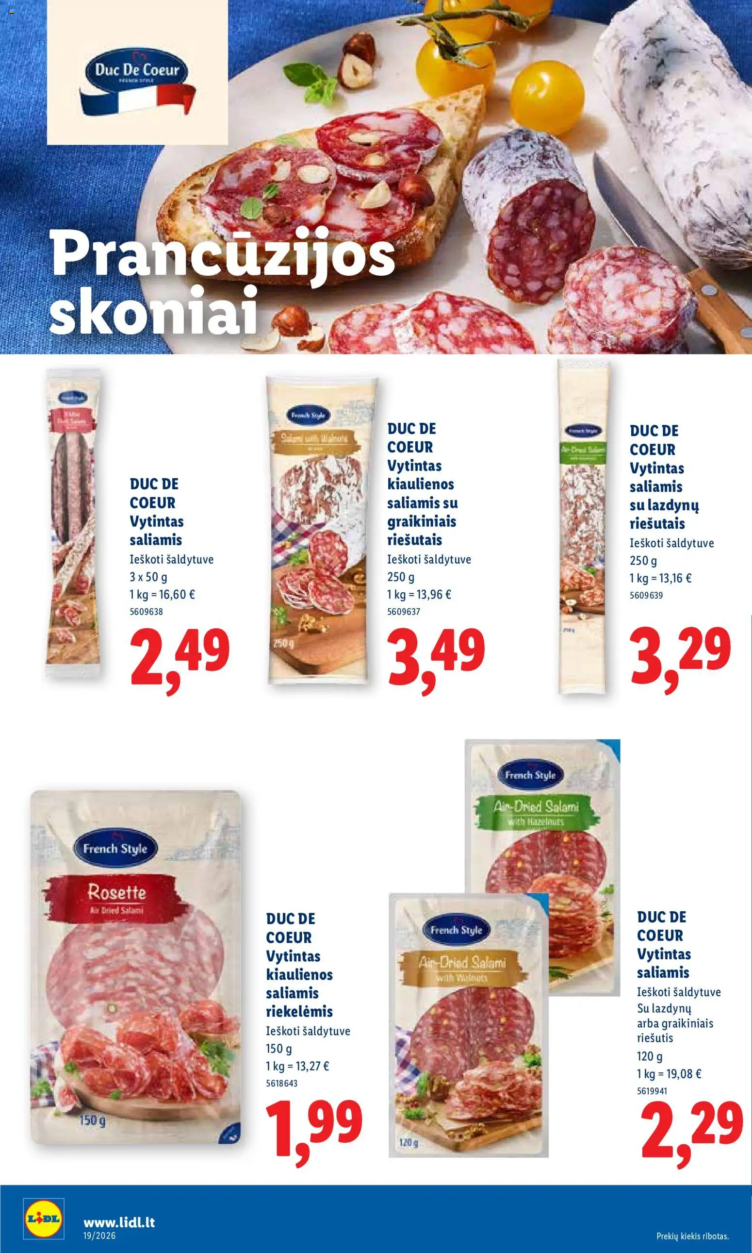 LIDL akcijos nuo 04.05.2026 | Puslapis: 26 | Prekių: Kiaulienos, Saliamis