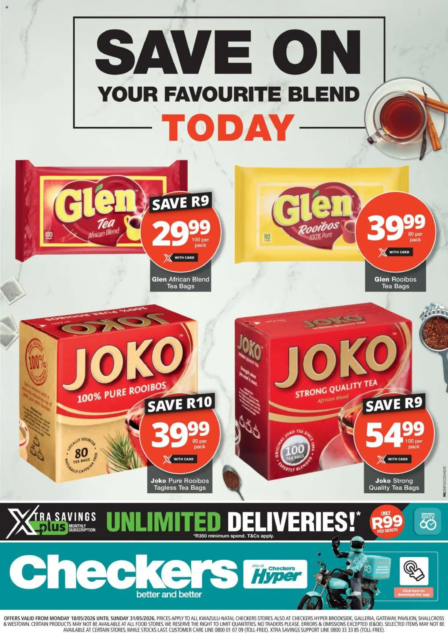 New Checkers catalogue – valid from 18.05.2026 | Page: 1 | Products: Tea