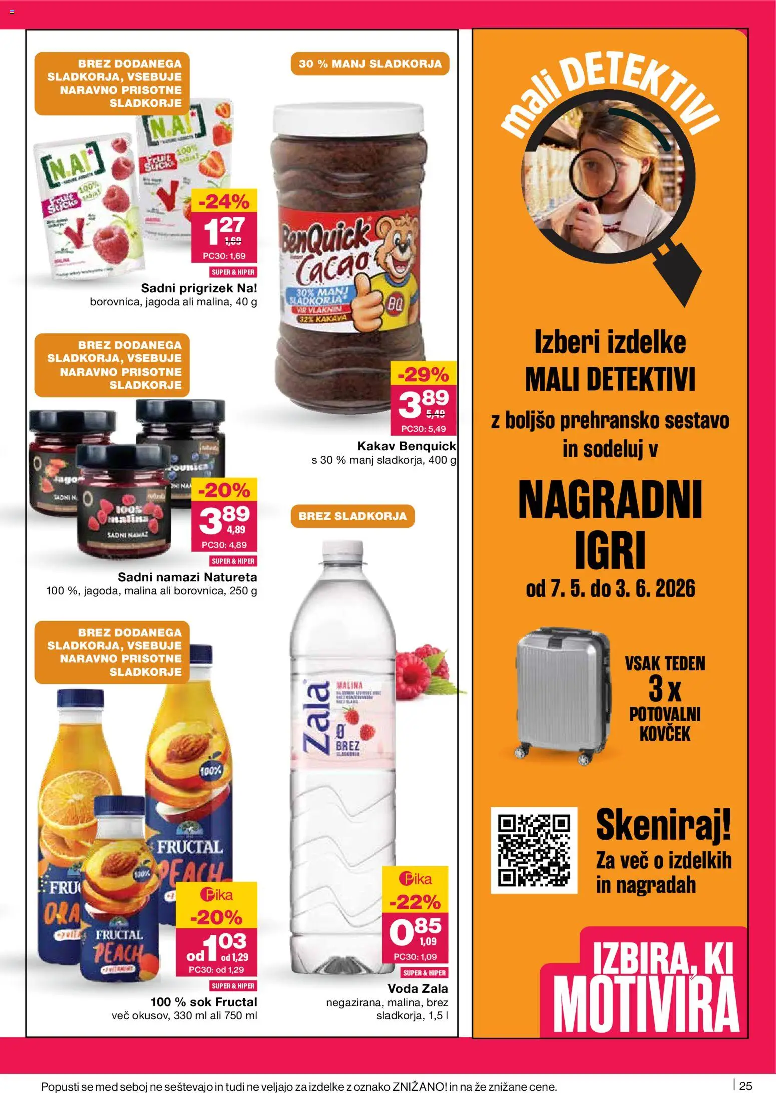 Novi Mercator katalog ponudbe – veljaven od 07.05.2026 | Stran: 25 | Izdelki: Namaz, Kakav, Sok, Kovcek