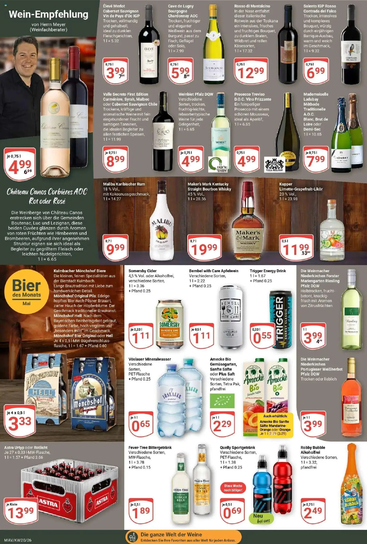 Globus Prospekt Mannheim	 – gültig ab 10.05.2026 | Seite: 22 | Produkte: Whisky, Cola, Prosecco, Bourbon