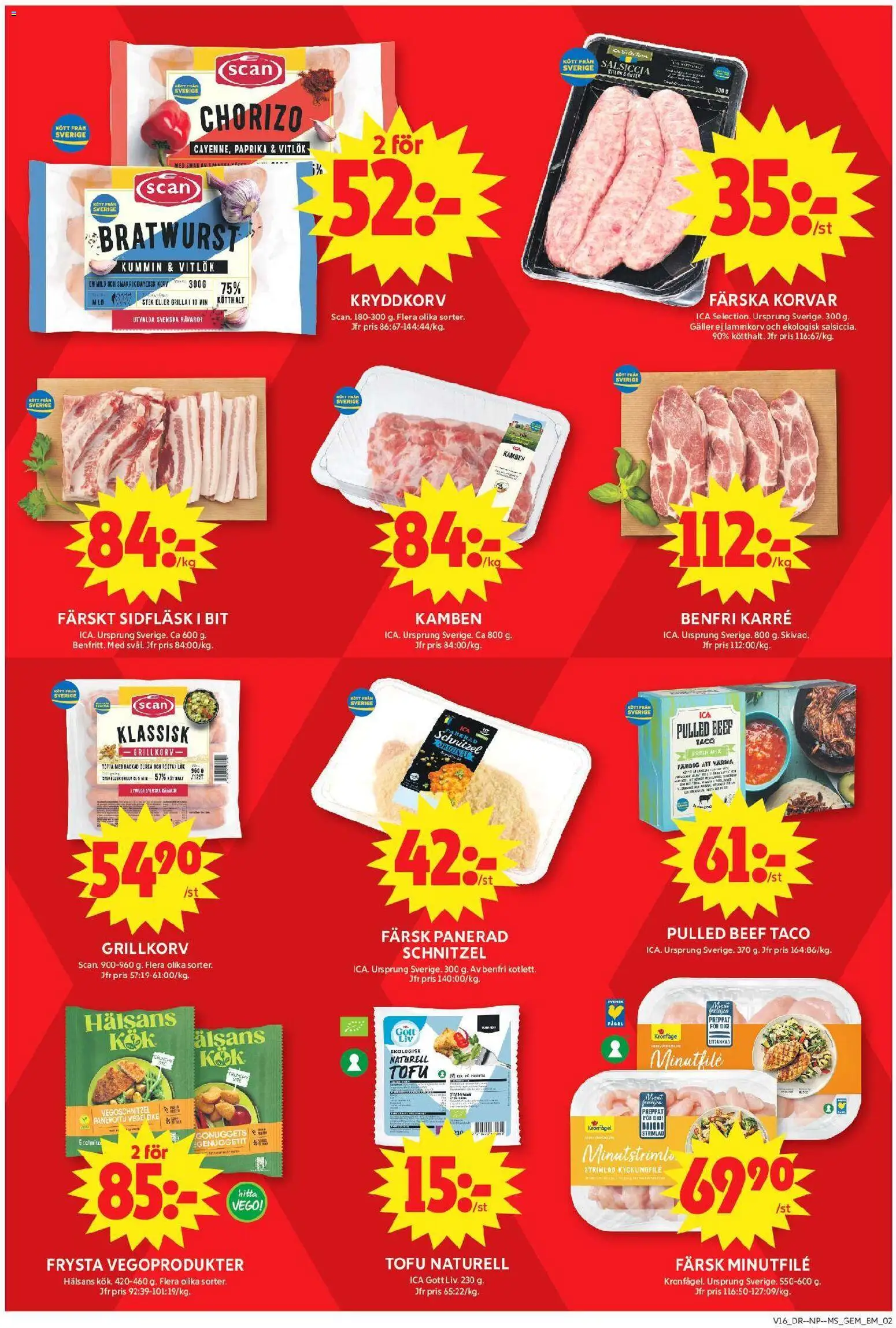 ICA Maxi reklamblad aktuell från 13.04.2026 | Sida: 2 | Produkter: Kycklingfile, Galler, Grillkorv, Chorizo