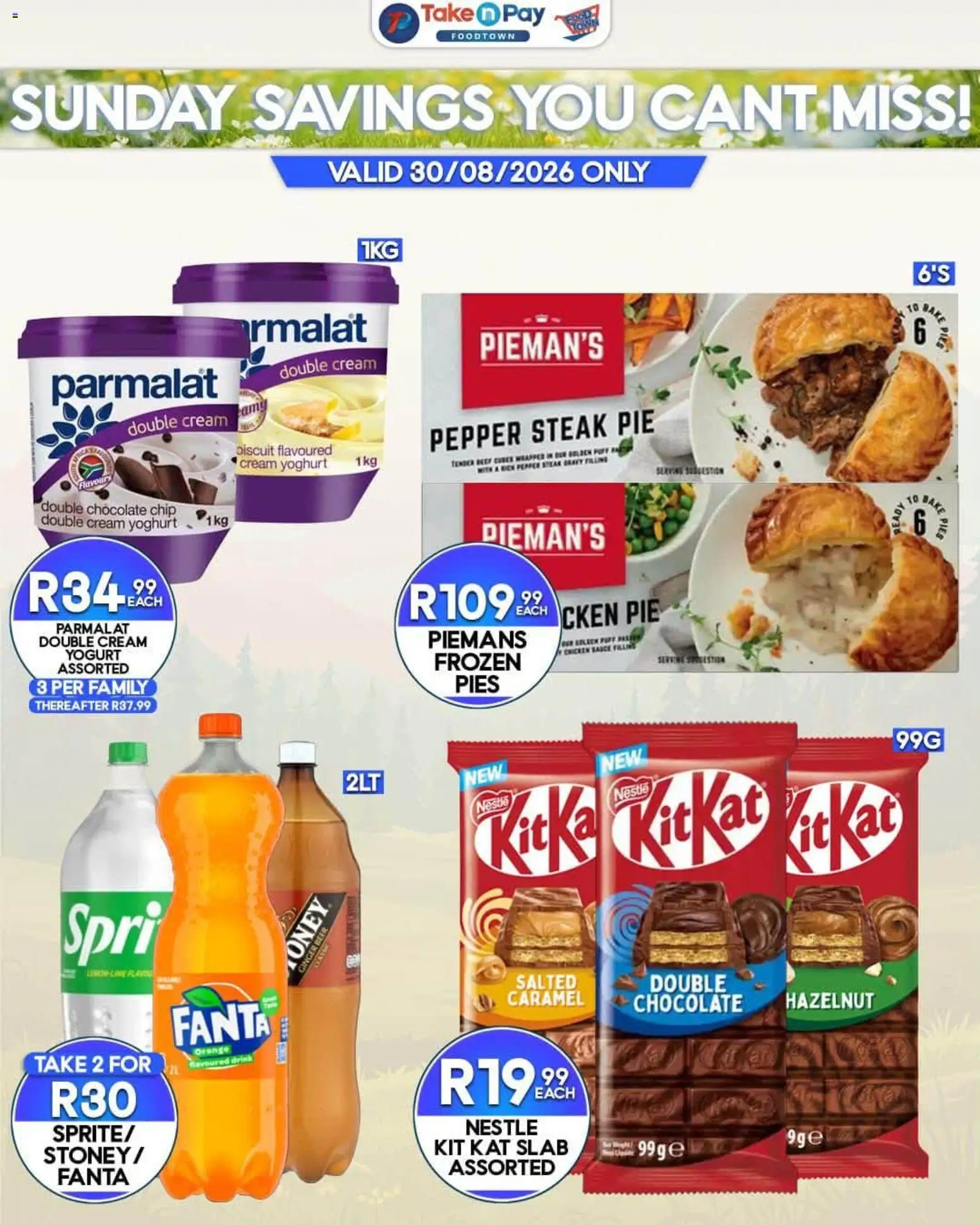 New Take n Pay catalogue – valid from 30/08/2026 | Page: 3 | Products: Yogurt, Chicken, Stoney, Pepper