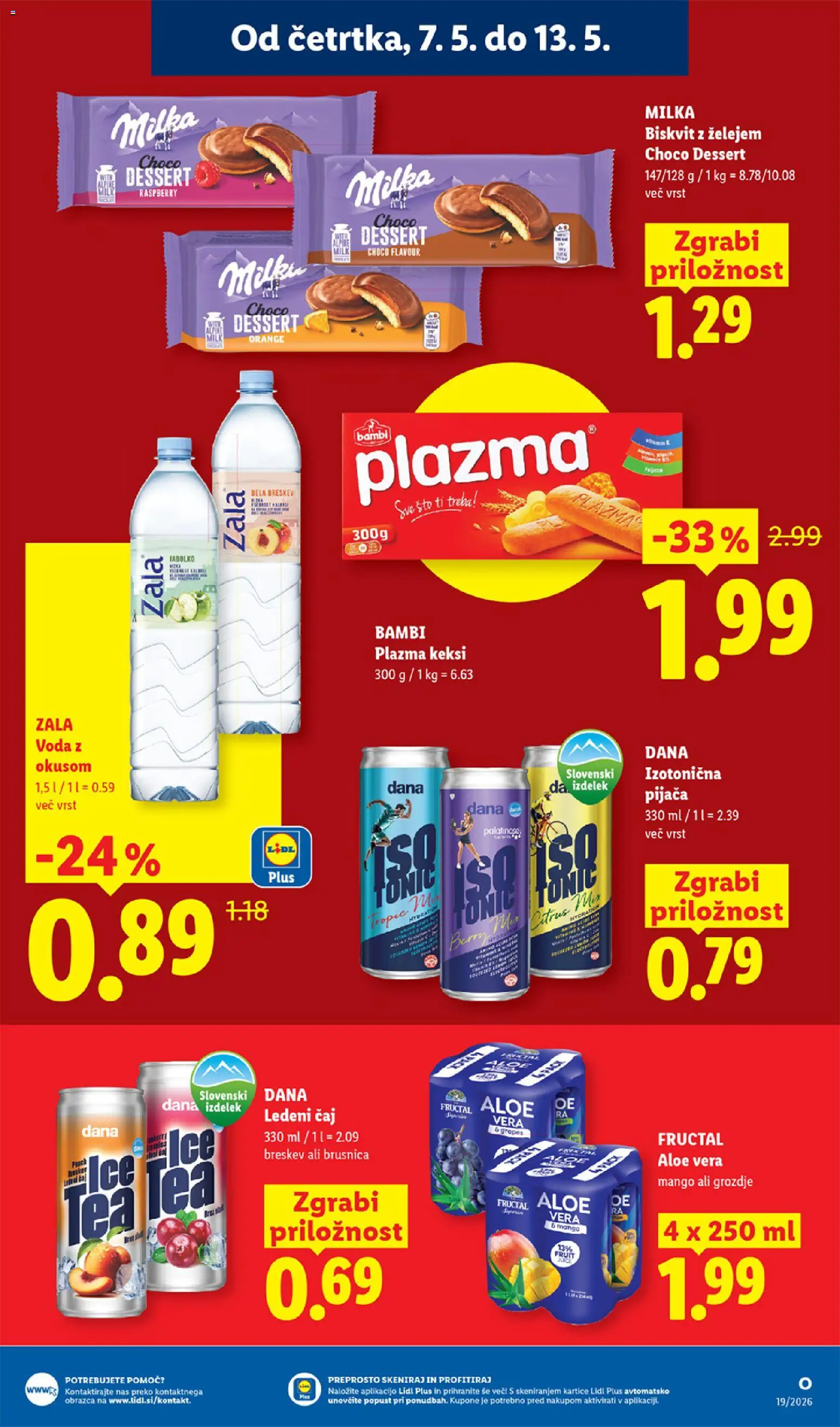 Novi Lidl katalog ponudbe – veljaven od 07.05.2026 | Stran: 13 | Izdelki: Grozdje, Caj, Voda, Breskev
