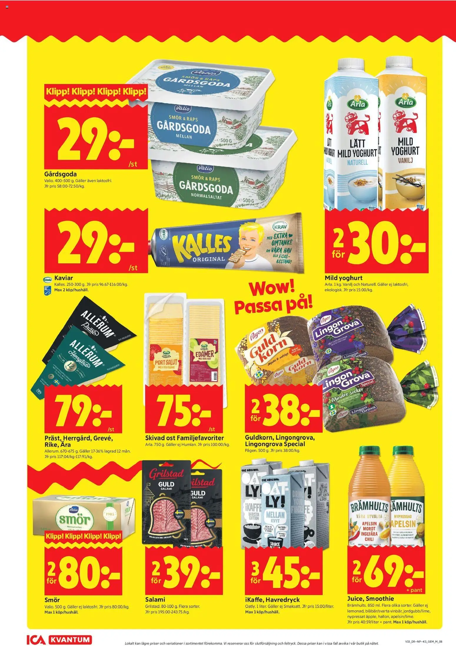 ICA Kvantum reklamblad aktuell från 10/08/2026 | Sida: 10 | Produkter: Vanilj, Smör, Yoghurt, Apelsin