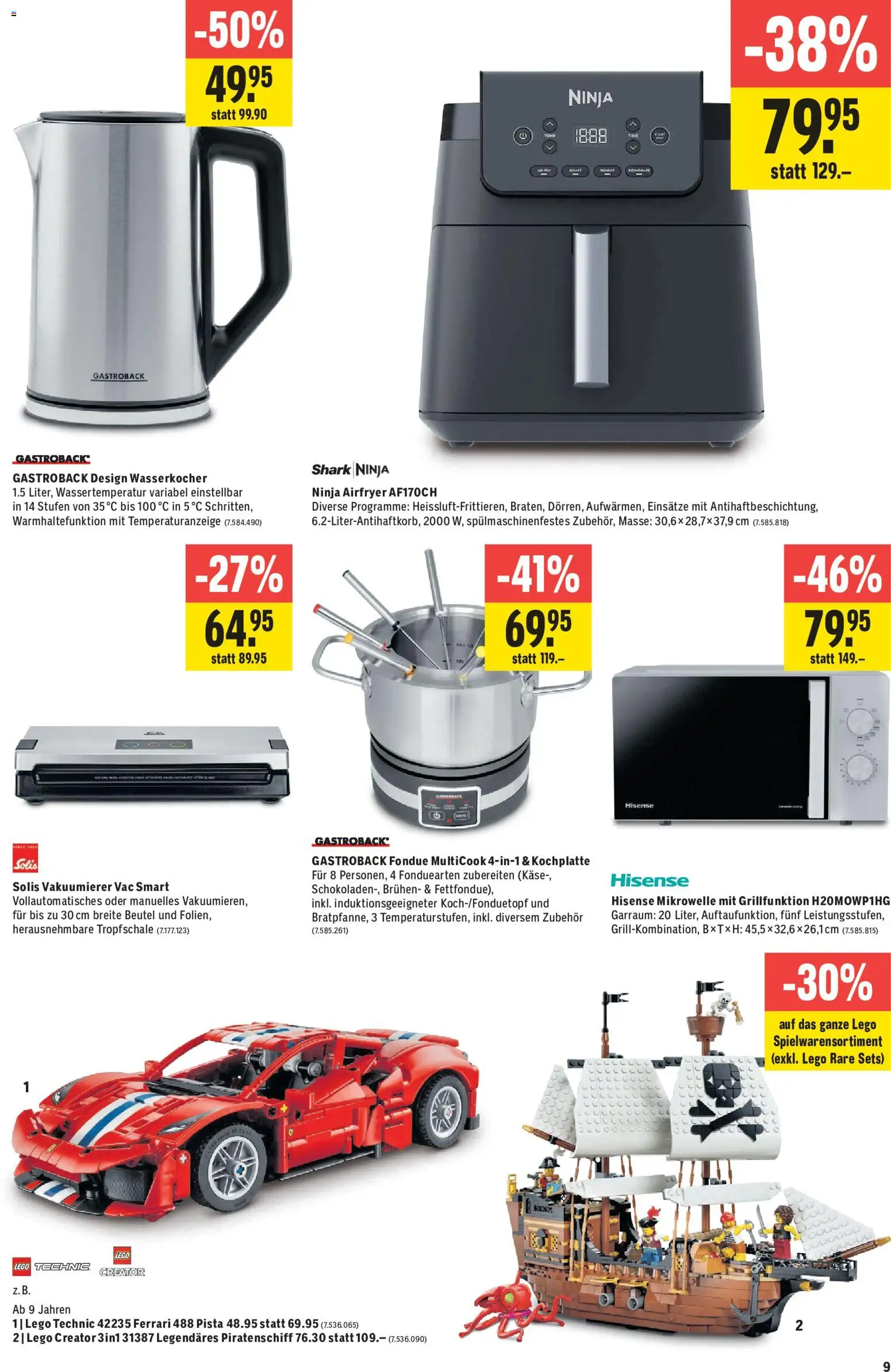 Jumbo aktionen – gültig ab 08.10.2026 | Seite: 9 | Produkte: Kochplatte, Fondue, Mikrowelle, Hisense