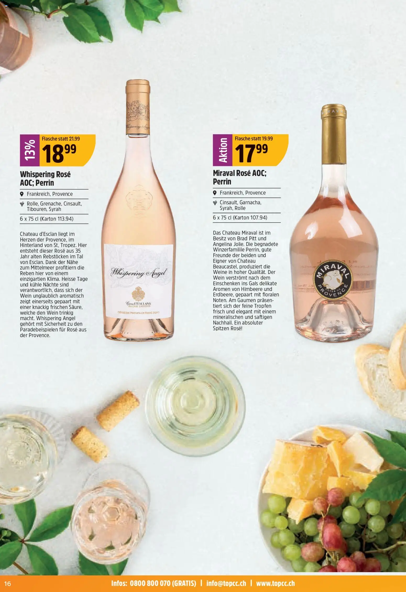 TopCC aktionen Sommer Weinfestival – gültig ab 22.06.2026 | Seite: 16 | Produkte: Wein, Himbeere