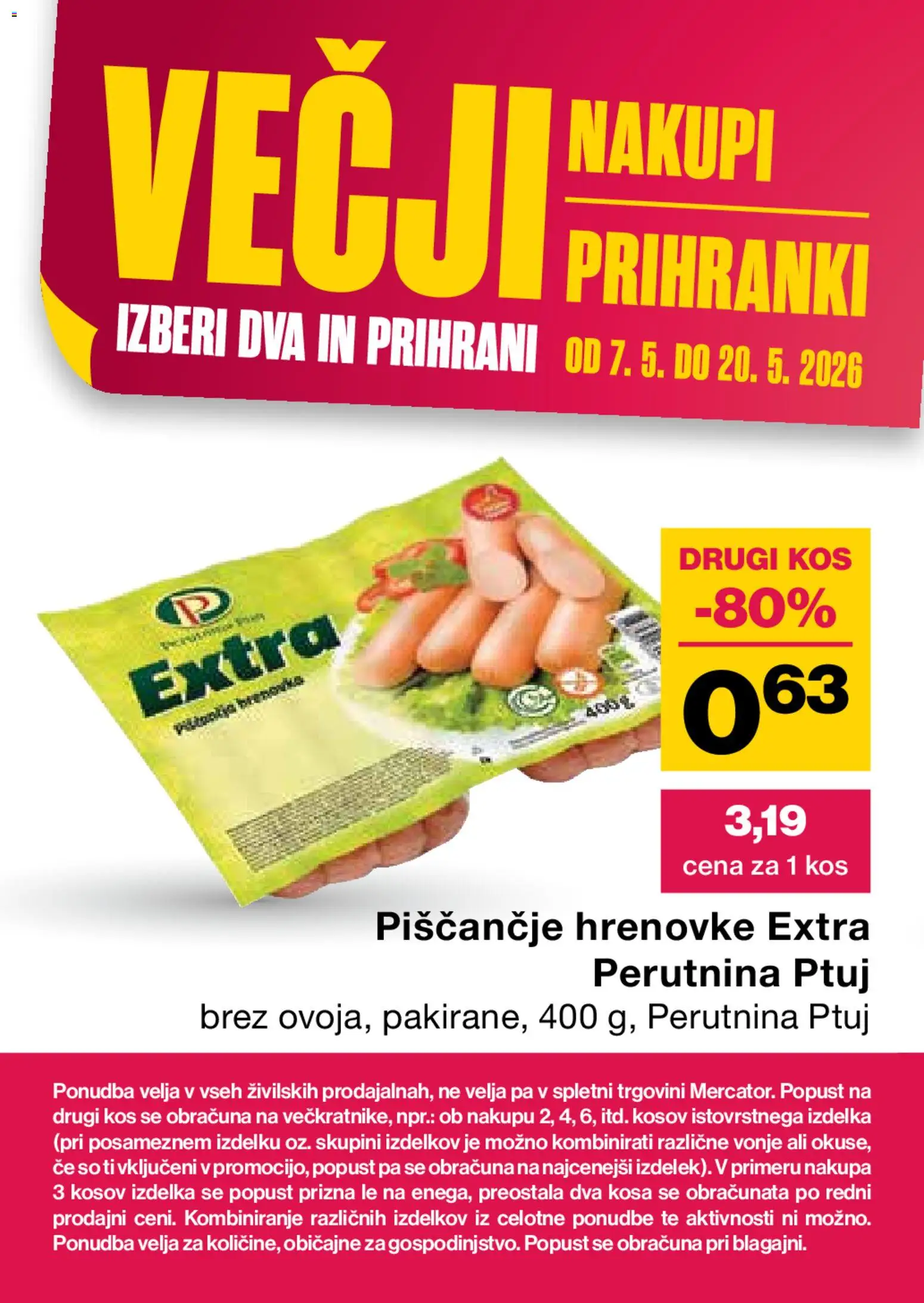 Novi Mercator katalog ponudbe – veljaven od 07.05.2026 | Stran: 11 | Izdelki: Hrenovke, Kos