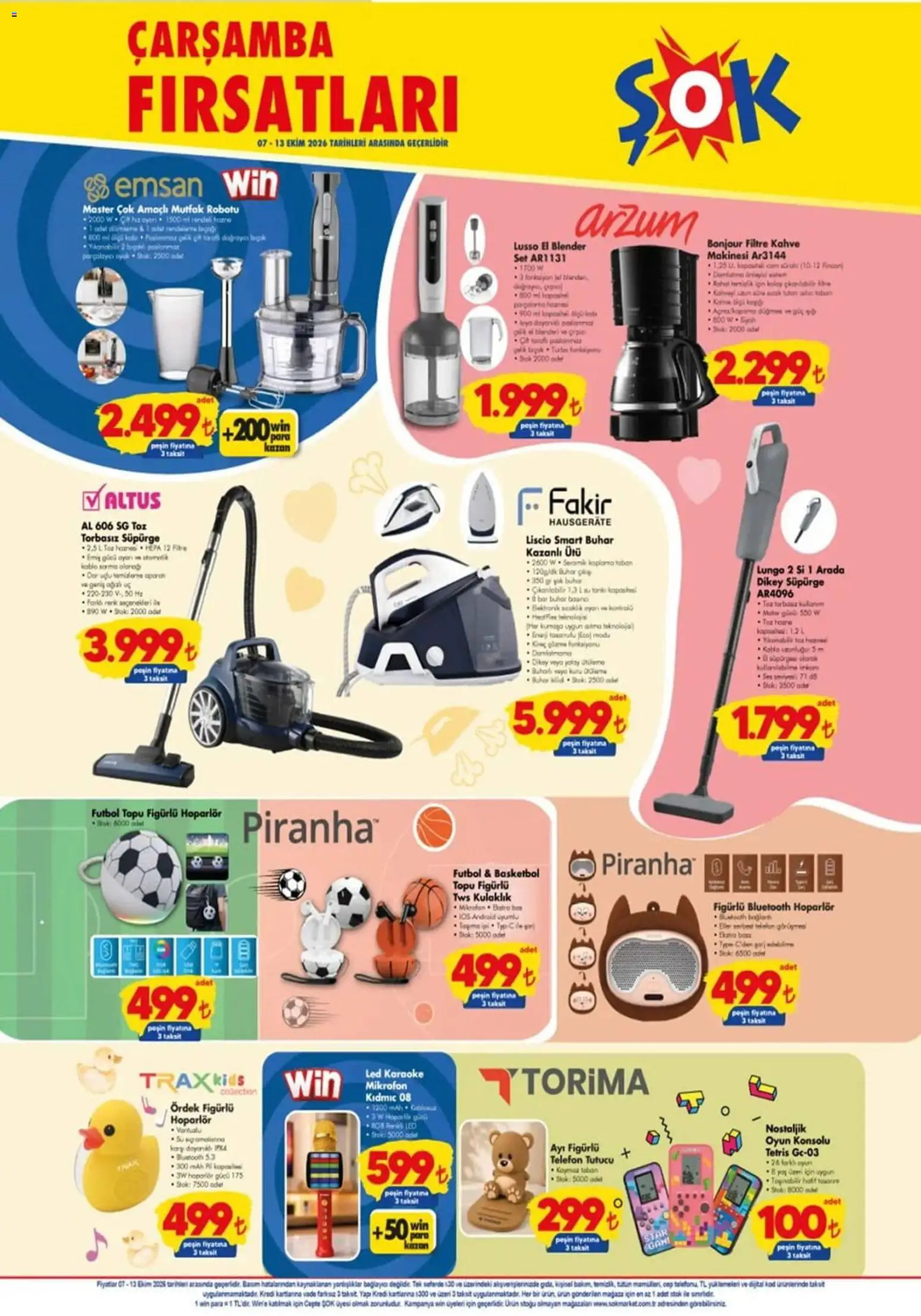 Şok Market Katalog - 07 Ekim 2026 tarihinden itibaren geçerlidir | Sayfa: 3 | Ürünler: Blender, Kulaklık, Mikrofon, Sürahi