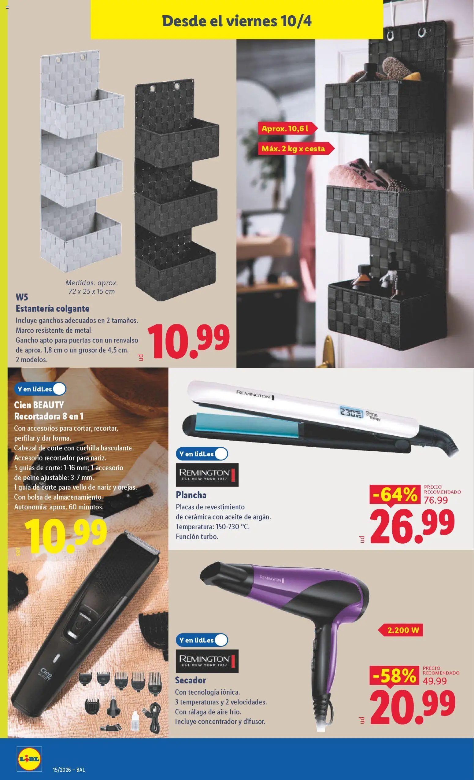 Lidl folleto de bazar │ válido desde el 06.04.2026 | Página: 14 | Productos: Aceite, Bolsa, Marco, Plancha