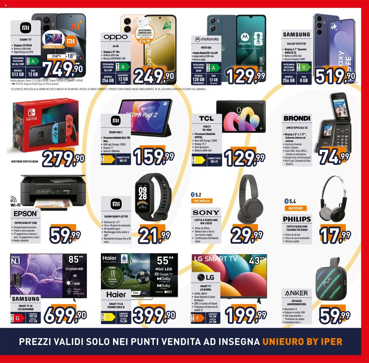 Volantino Iper del 31/08/2026 | Pagina: 9 | Prodotti: Xiaomi, Audio, Fotocamera, Samsung