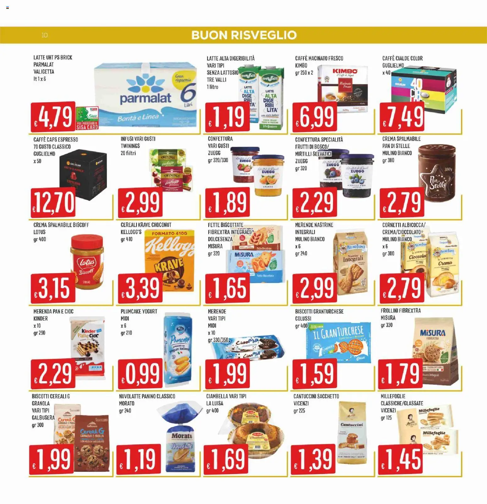 Volantino SISA del 17/09/2026 | Pagina: 10 | Prodotti: Crema, Cornetto, Mirtilli, Caffè macinato