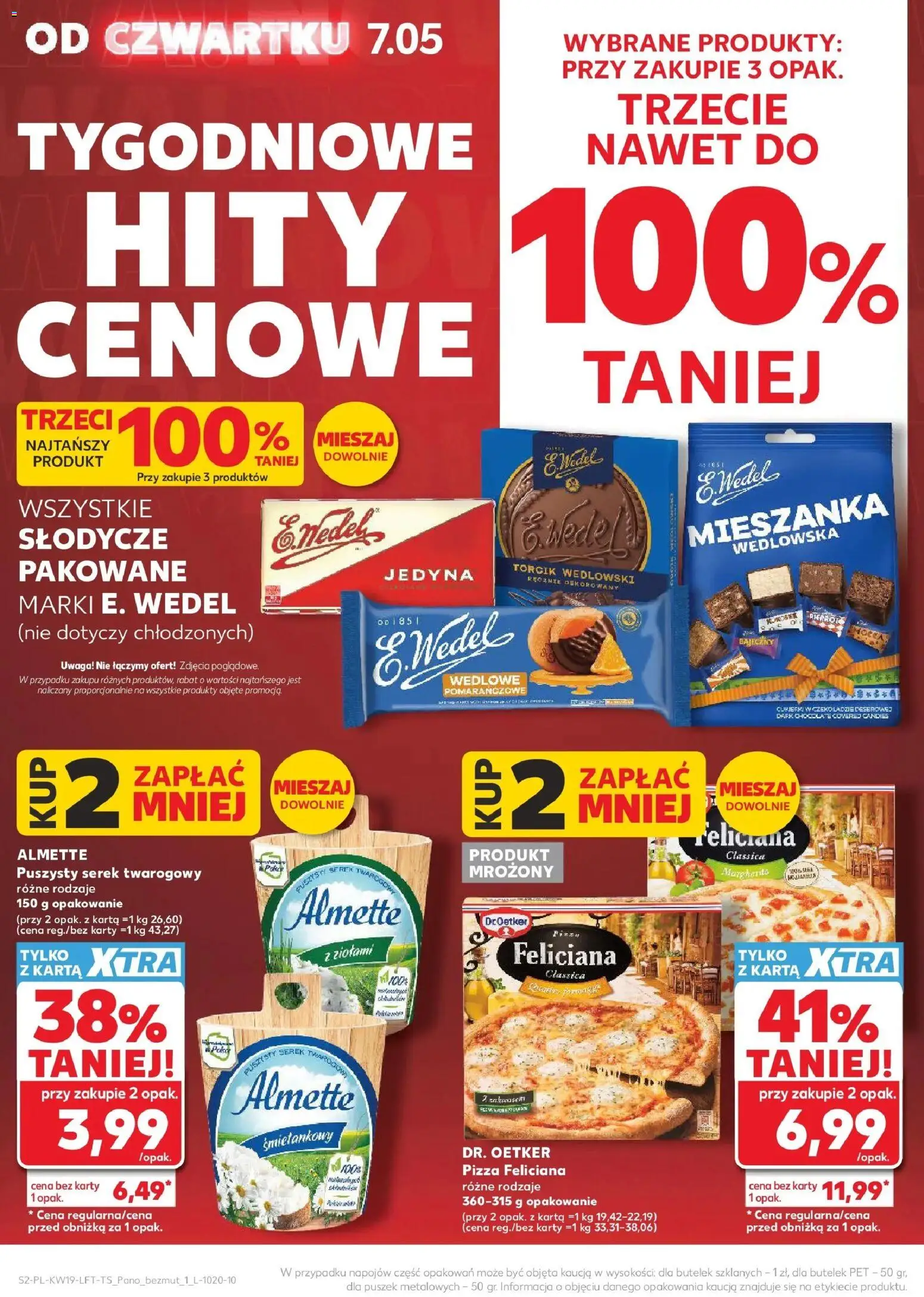 Kaufland gazetka od 07.05.2026 | Strona: 2 | Produkty: Słodycze, Serek, Pizza, Torcik wedlowski