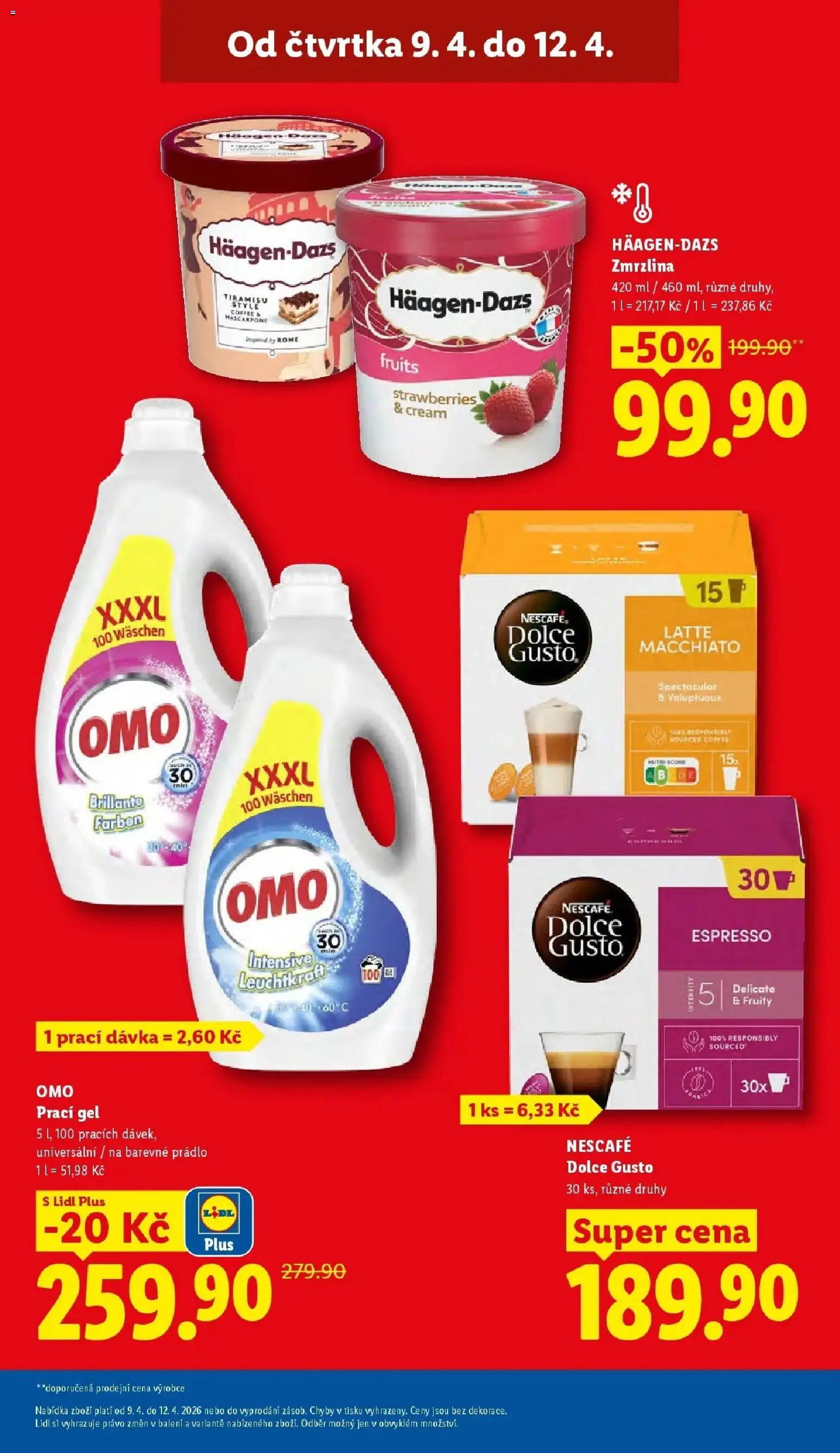 Lidl aktuální leták od 09.04.2026 | Strana: 3 | Produkty: Dolce Gusto, Prací gel, Nescafé Dolce Gusto, Nescafé