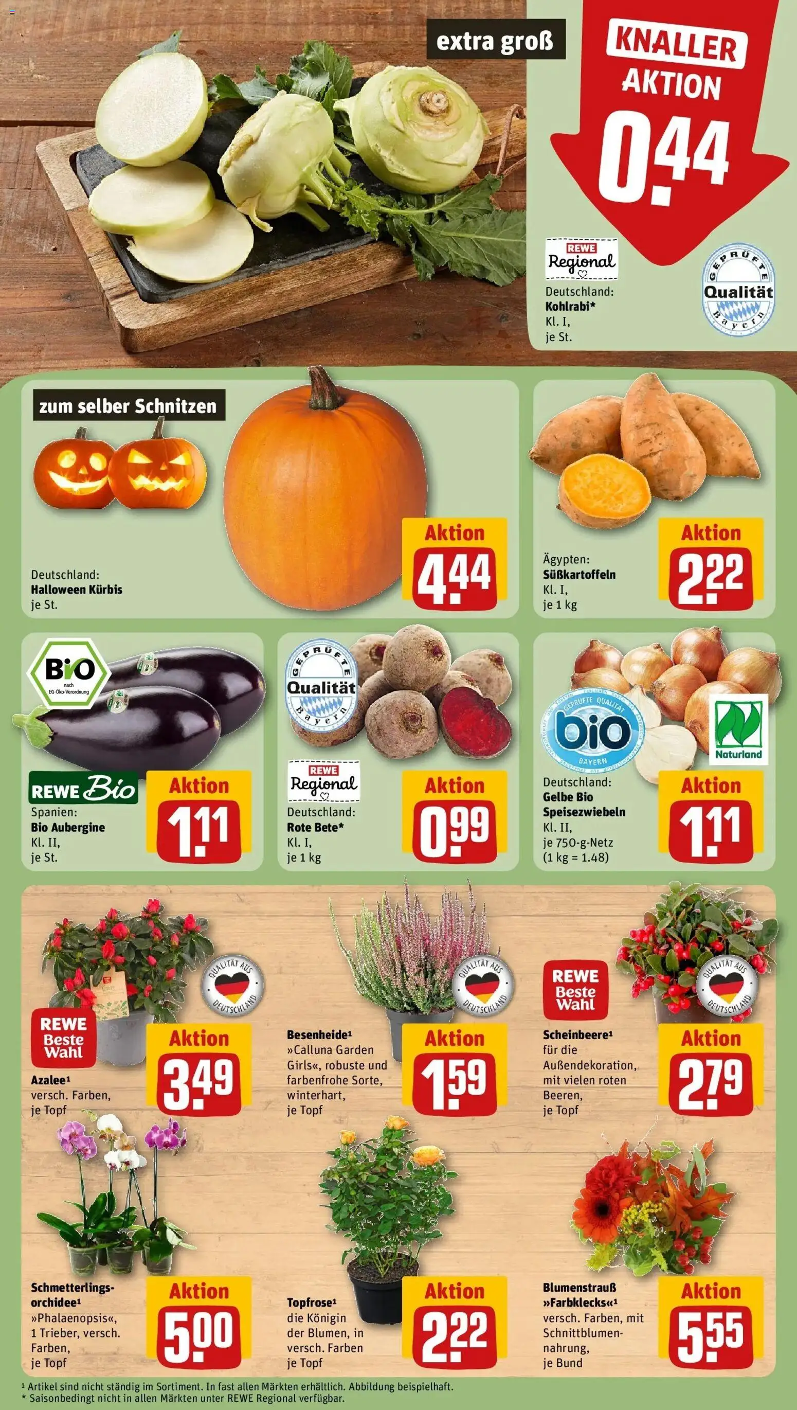 REWE Prospekt ab 12.10.2026 zum Blättern » Angebote | Seite: 5 | Produkte: Aubergine, Kürbis