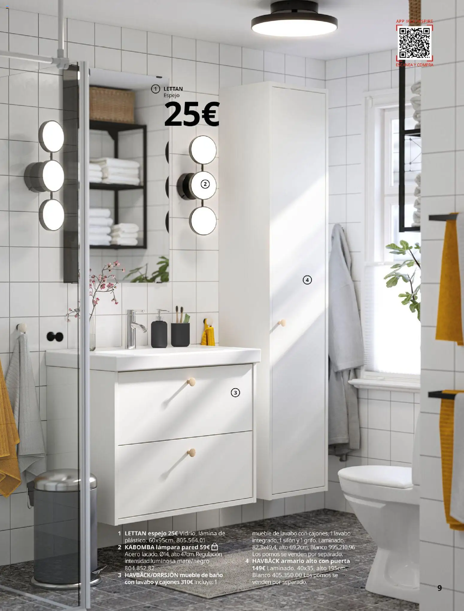 Catálogo IKEA Baños │ válido desde el 01/02/2026 | Página: 9 | Productos: Armario, Lavabo, Baño, Espejo