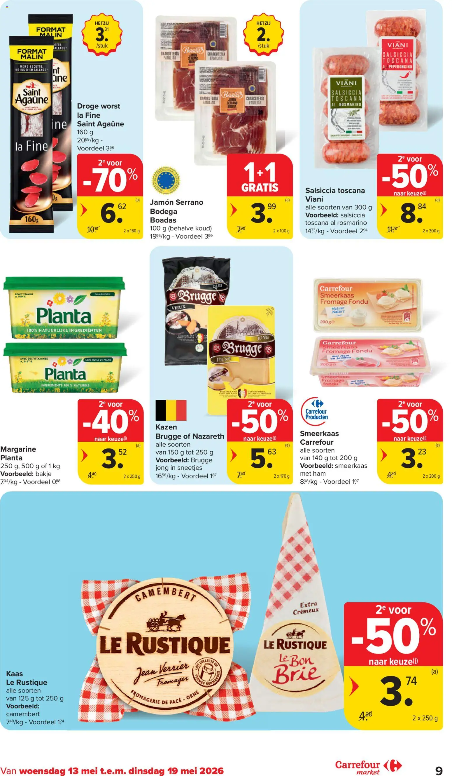 {H1} | Pagina: 9 | Producten: Ham, Worst, Brie, La