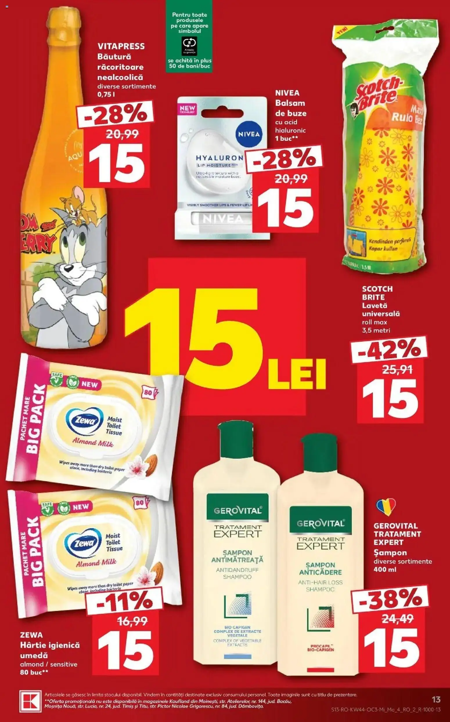 Kaufland Cluj-Napoca 28.10.2026 - Revista si Oferta | Pagină: 13 | Produse: Bio, Nivea, Șampon, Plus