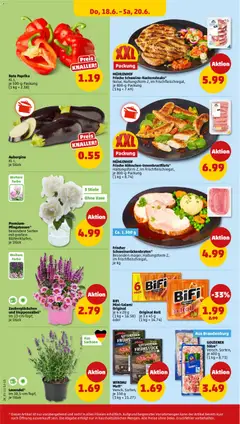 Penny Prospekt ab 15.06.2026 gültig | Seite: 28 | Produkte: Bifi, Vase, Paprika, Aubergine