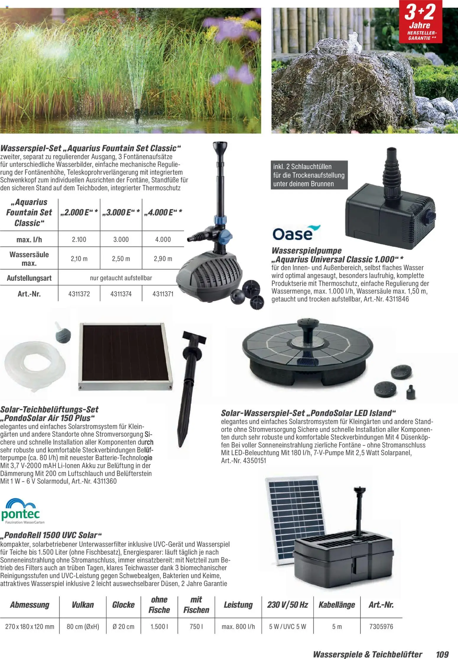 Toom Baumarkt Gartenpflege & Teich 2026 – gültig ab 20.02.2026 | Seite: 109 | Produkte: Wasser, Netzteil