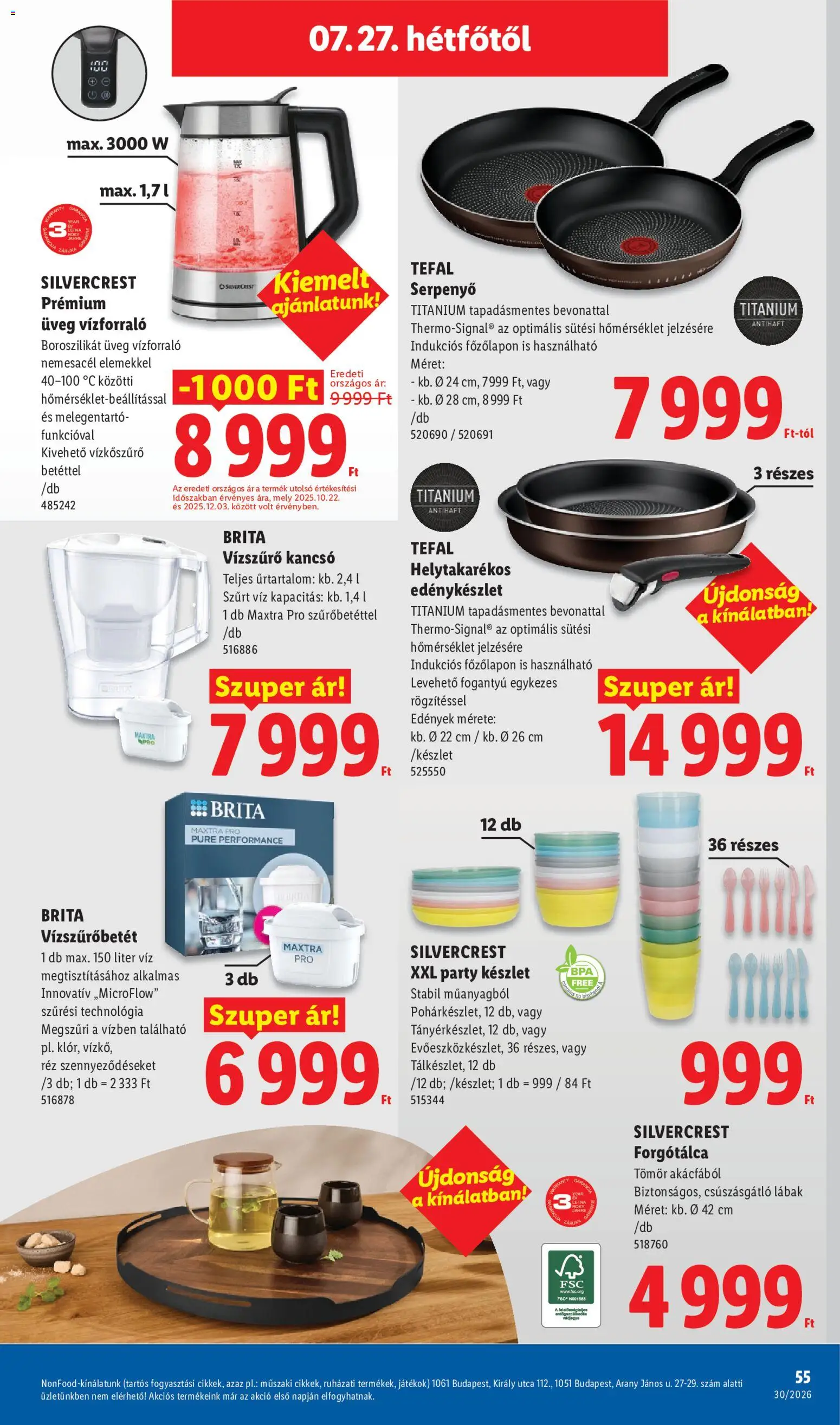 Lidl akciós ujság - amely érvényes a következő dátumtól: 2026.07.23. | Oldal: 55 | Termékek: Edények, Játékok, Edénykészlet, Réz