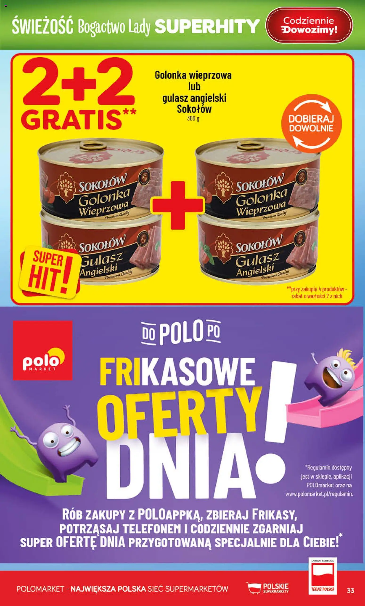 POLOmarket gazetka od 06.05.2026 | Strona: 33 | Produkty: Golonka wieprzowa, Gulasz angielski, Gulasz