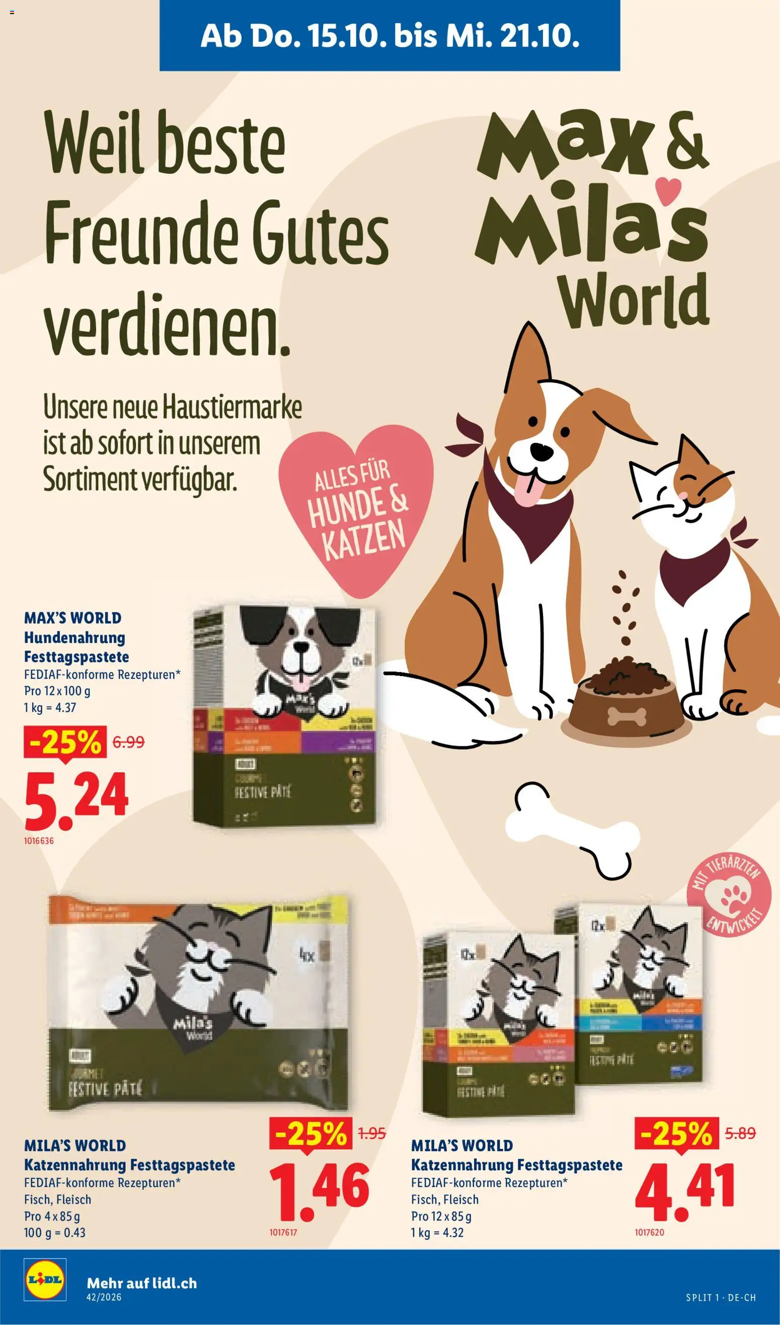 Lidl aktionen Max & Mila's World – gültig ab 15.10.2026 | Seite: 1
