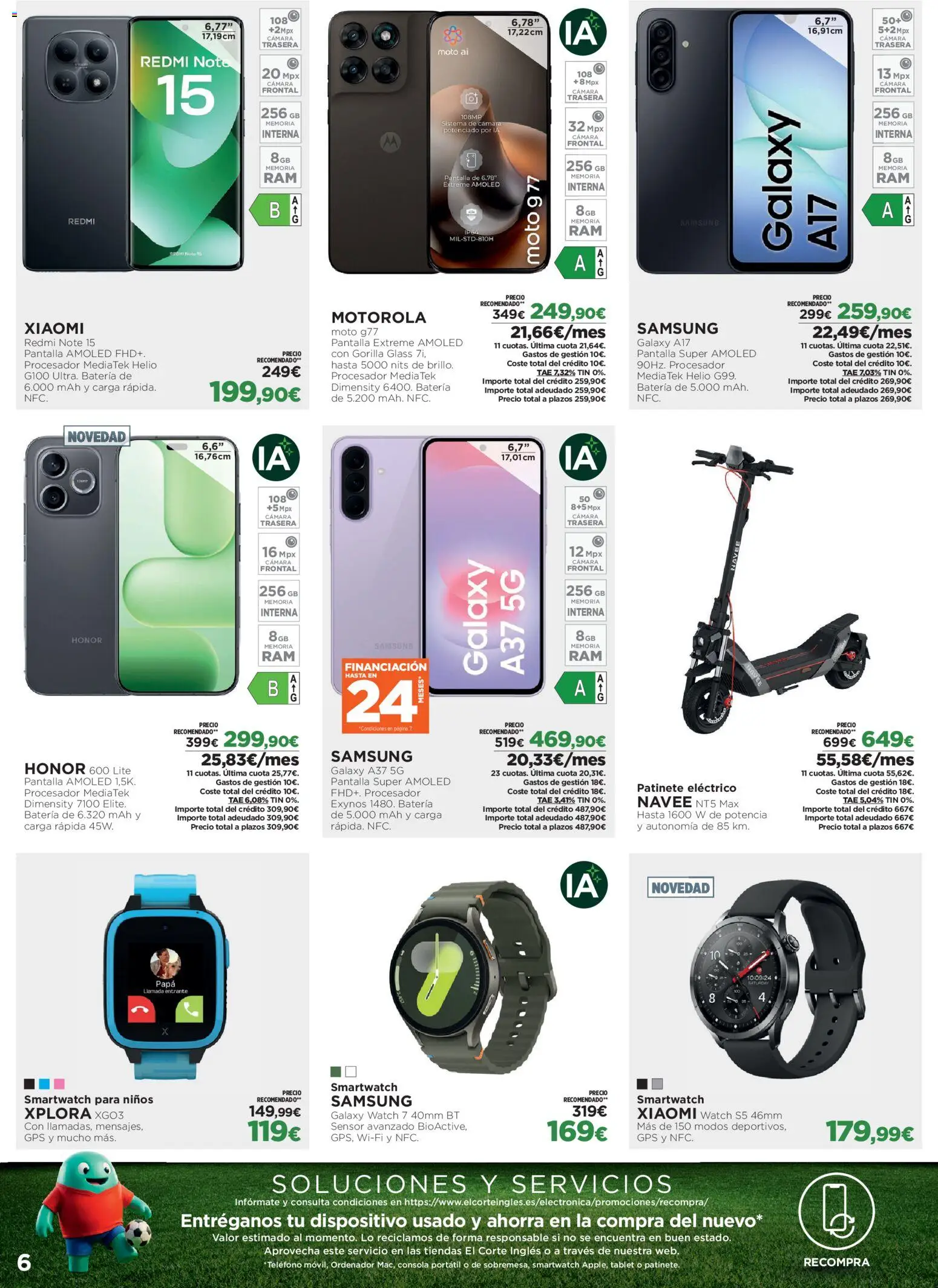 El Corte Inglés ofertas │ válido desde el 08.06.2026 | Página: 6 | Productos: Consola, Teléfono, Tablet, Batería