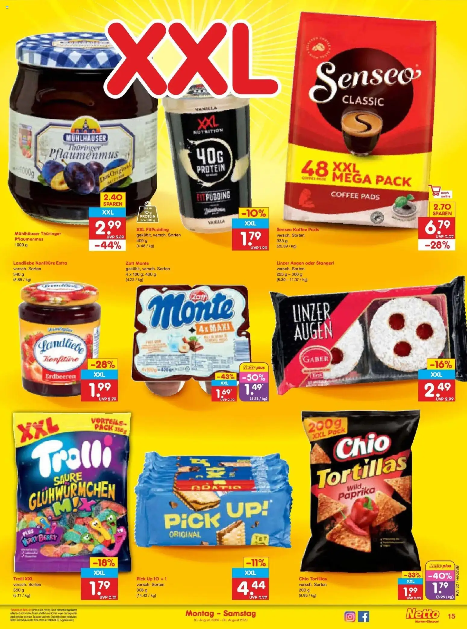 Netto Marken-Discount Prospekt Rostock – gültig ab 03.08.2026 | Seite: 29 | Produkte: Senseo, Kaffee, Paprika, Chio tortillas