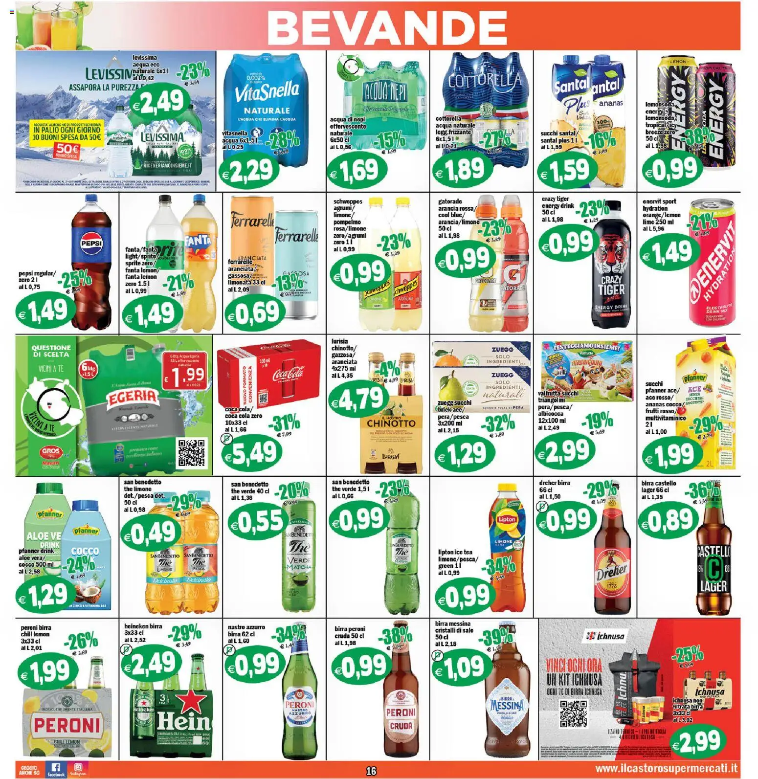 Volantino Il Castoro del 21/08/2026 | Pagina: 16 | Prodotti: Birra Heineken, The, Cocco, Ingredienti