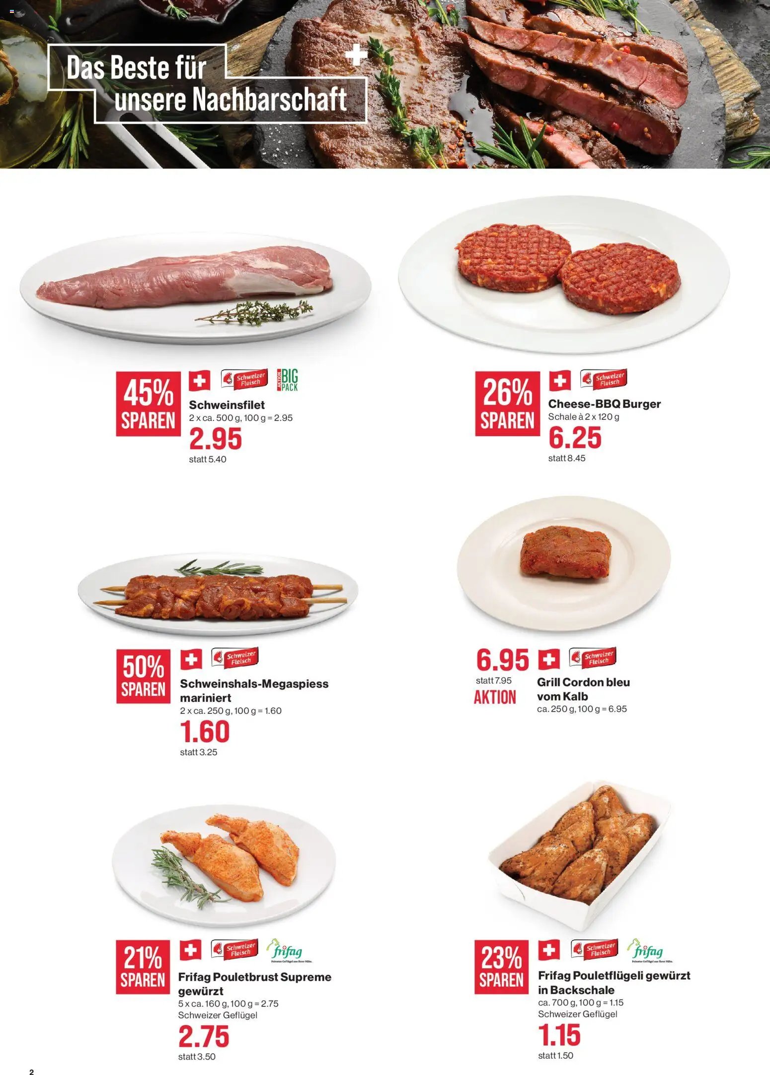 SPAR aktionen – gültig ab 13.08.2026 | Seite: 2 | Produkte: Pouletbrust, Burger, Grill