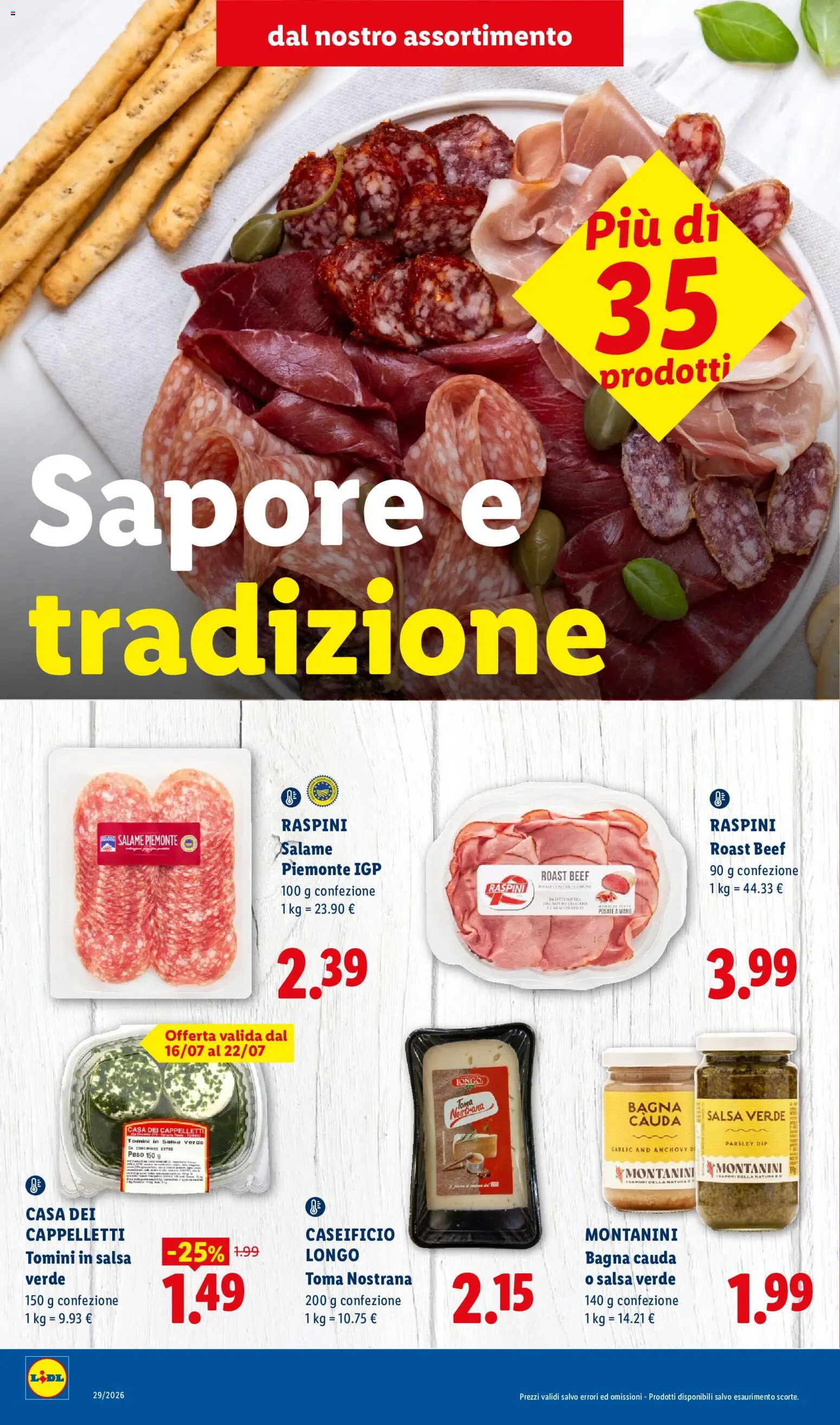 Volantino Lidl del 16/07/2026 | Pagina: 2 | Prodotti: Posate, Salame, Salsa