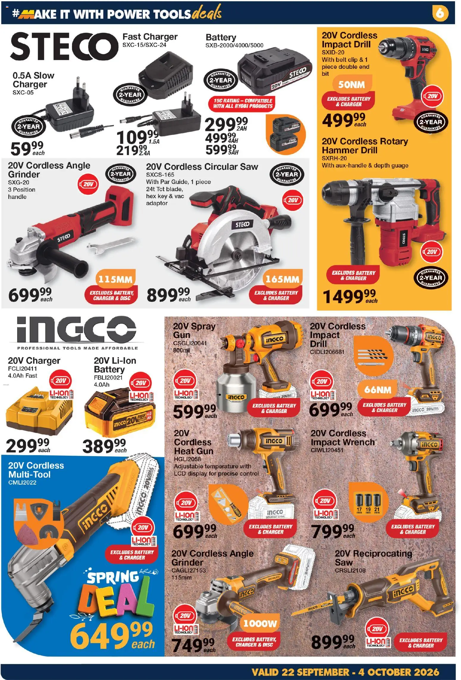 New MICA catalogue – valid from 22/09/2026 | Page: 6 | Products: Belt, Drill, Rotary hammer, Battery