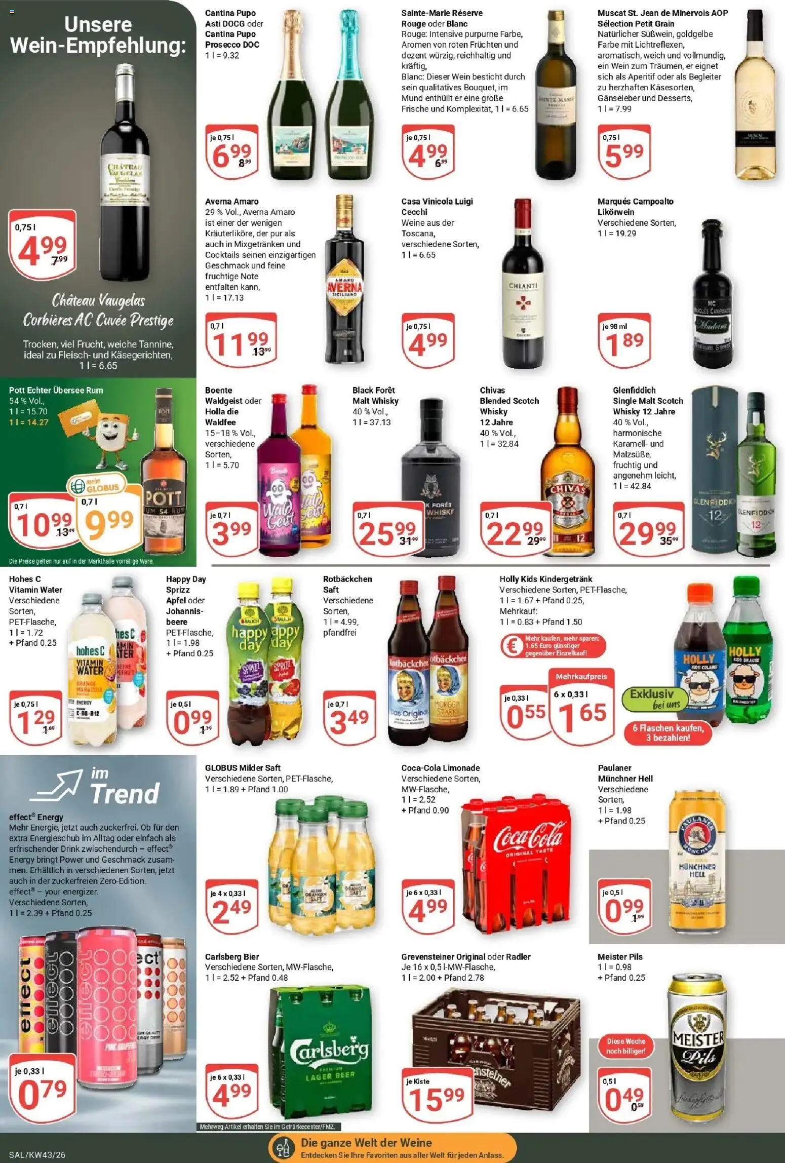 Globus Prospekt Saarlouis (ab 19.10.2026) » Angebote online | Seite: 15 | Produkte: Energy, Rum, Rouge, Saft