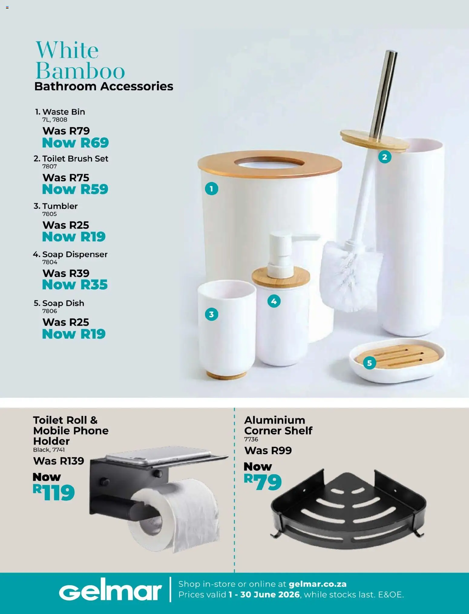 New Gelmar catalogue – valid from 01.06.2026 | Page: 2 | Products: Phone, Shelf, Toilet, Soap
