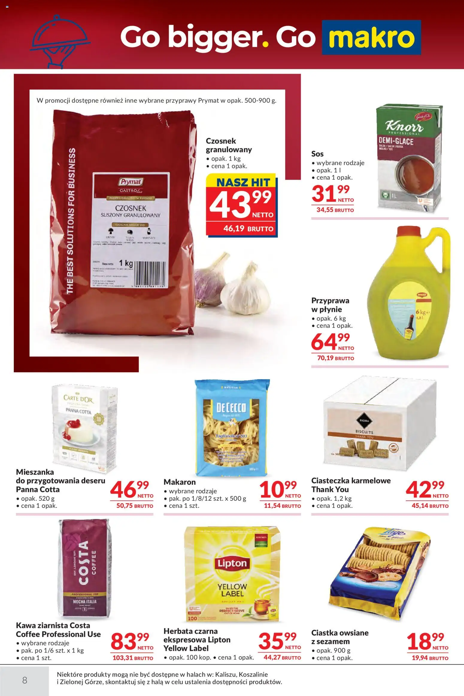 Makro gazetka - Oferta dla gastronomii od 26.05.2026 | Strona: 8 | Produkty: Kawa ziarnista, Ciastka, Ciastka owsiane, Przyprawy