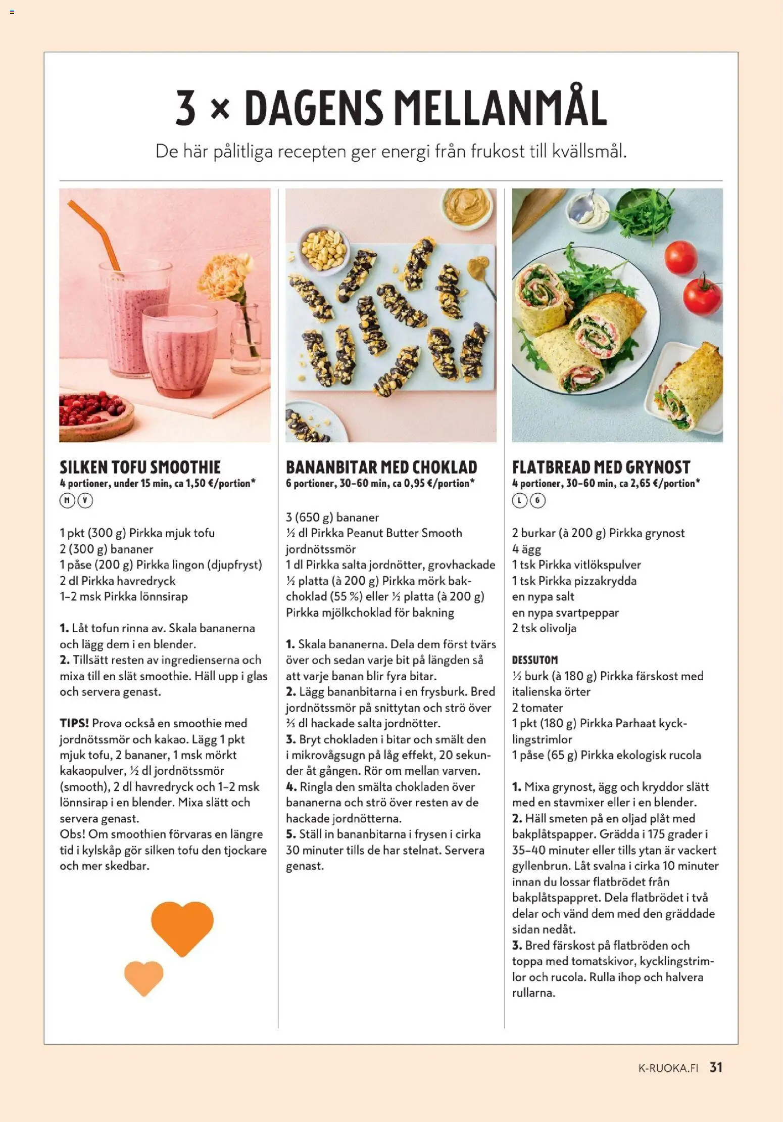K-Market - K-Mat 9/2026 – voimassa 26/08/2026 alkaen | Sivu: 31 | Tuotteet: Tofu, Smoothie, Rucola