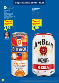 Pogląd oferty "Jim Beam Bourbon whiskey & cola, 330 ml" - ważna od 03.08.2026 | Strona: 25 | Produkty: Bourbon, Jim Beam, Bitterol