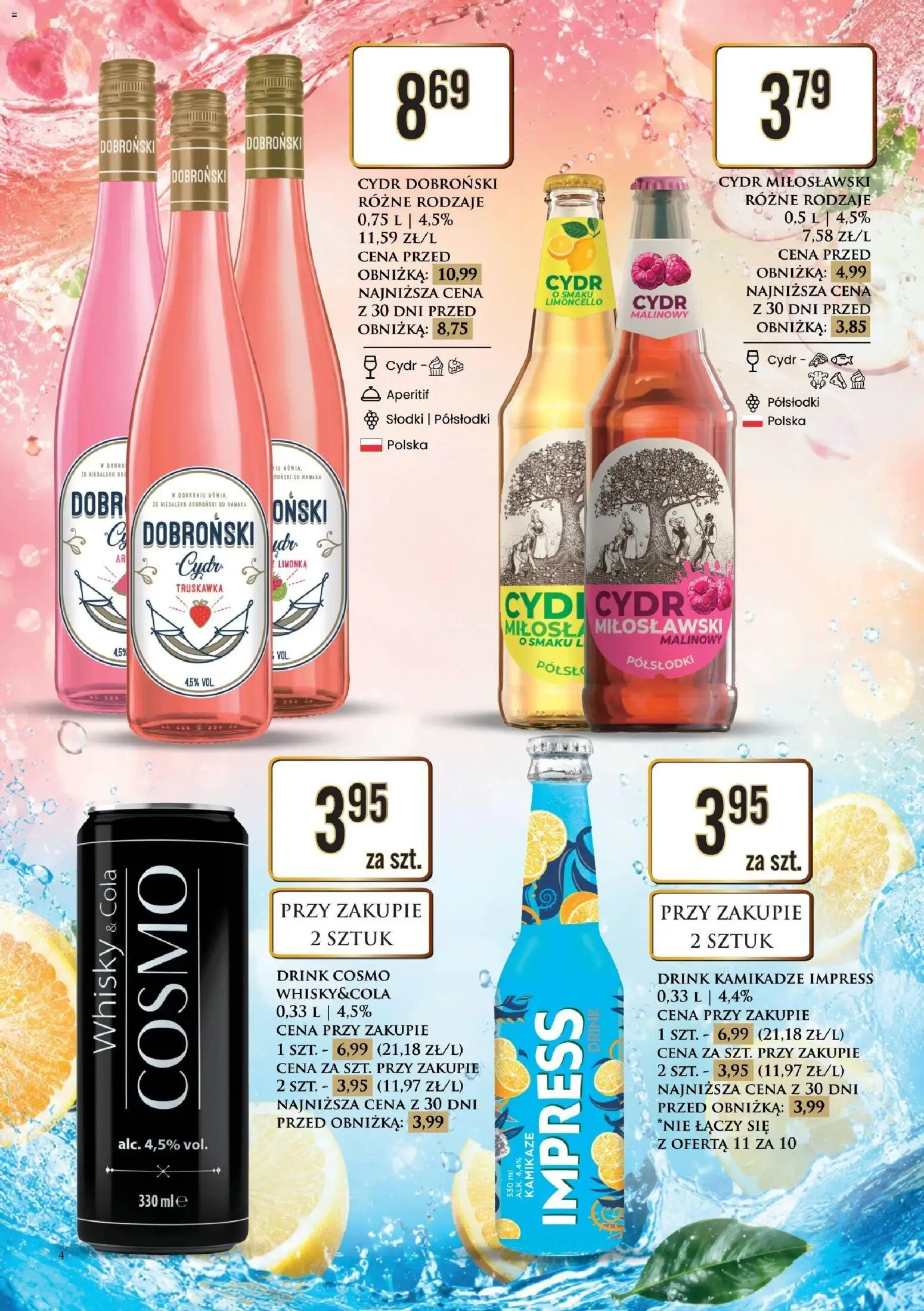 Dino gazetka alkoholowa od 24.07.2026 | Strona: 4 | Produkty: Cydr, Whisky