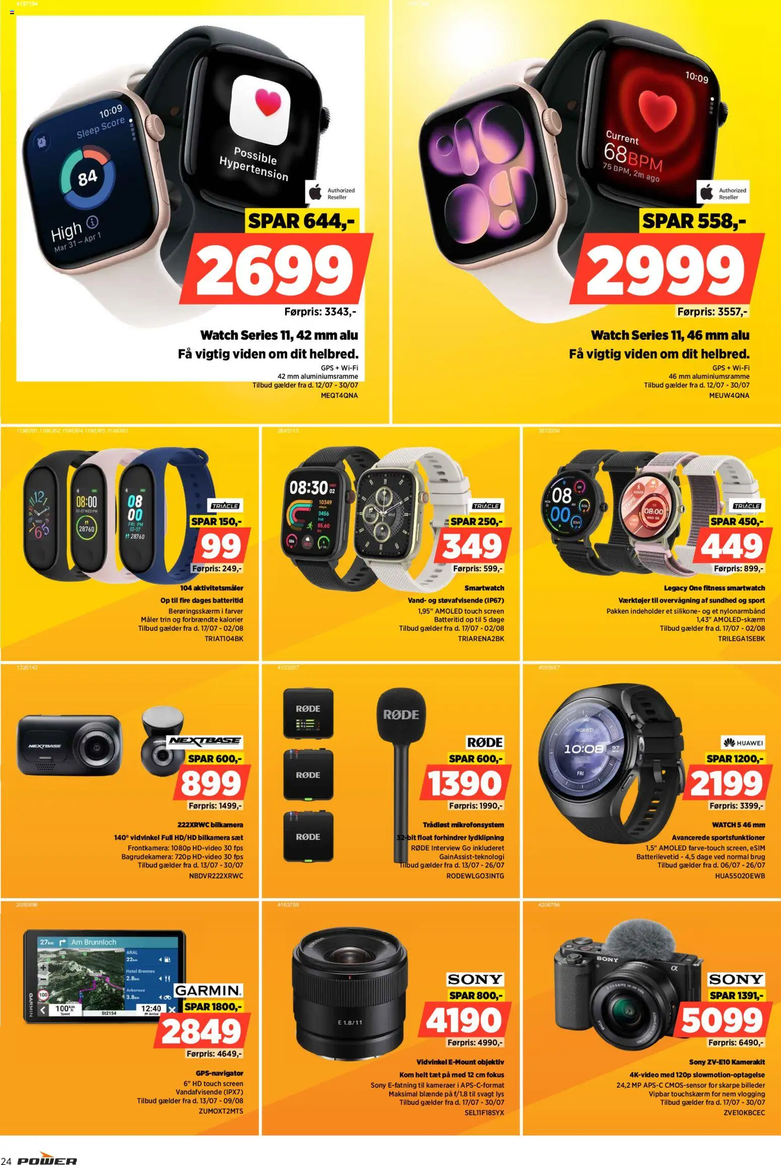 Power tilbudsavis – gyldig fra 17/07/2026 | Side: 24 | Produkter: GPS, Kameraer, Smartwatch
