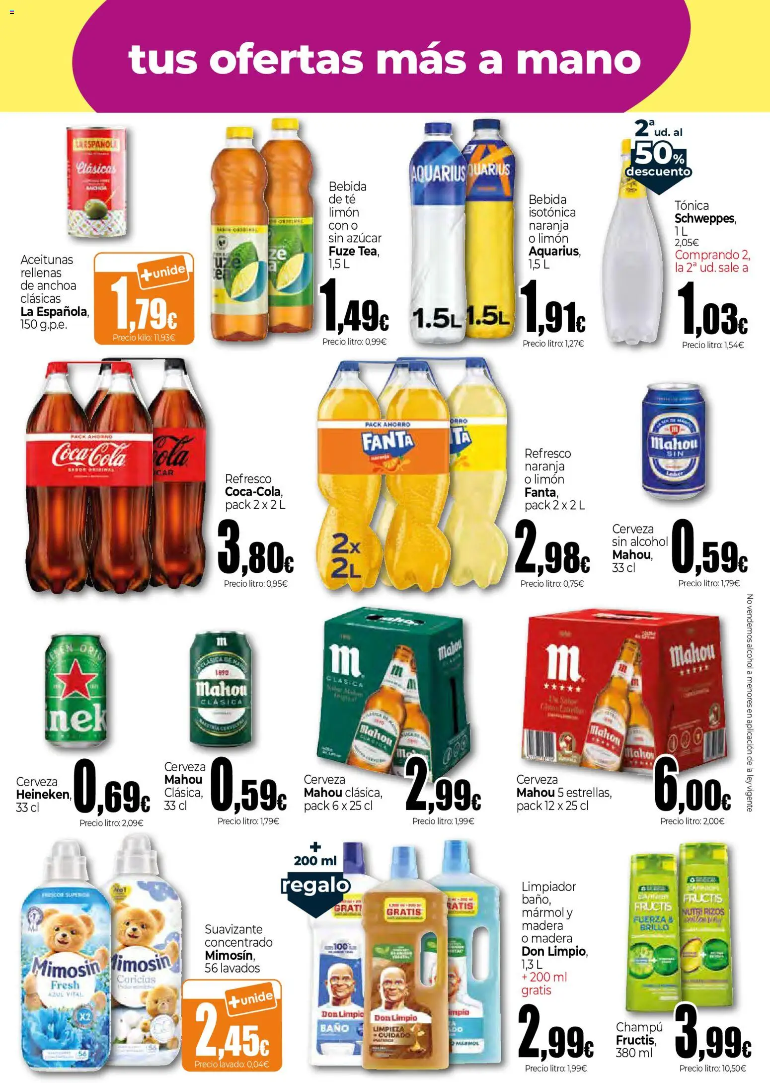 Unide folleto │ válido desde el 16/07/2026 | Página: 3 | Productos: Champú, Té, Anchoa, Baño