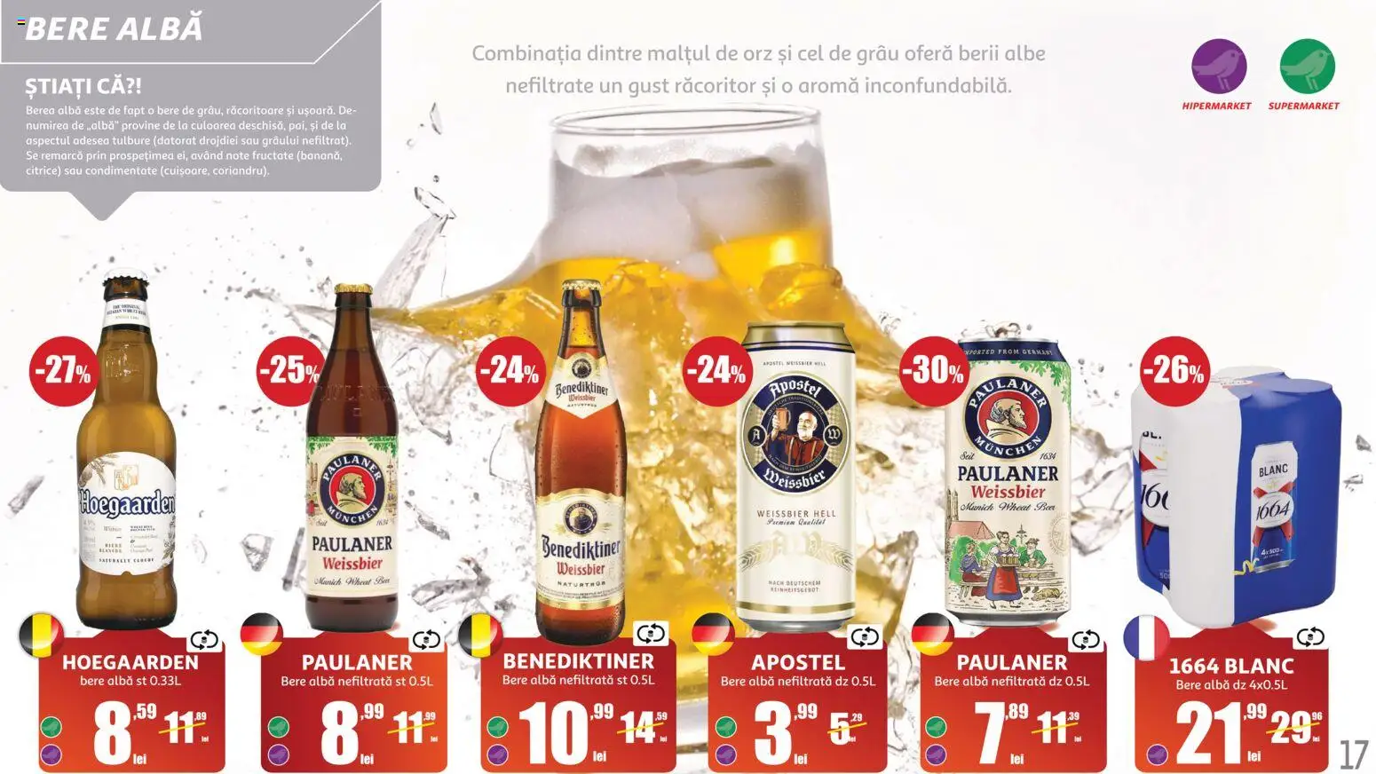 Noul catalog Auchan – valabil de la 10.06.2026 | Pagină: 17 | Produse: Bere