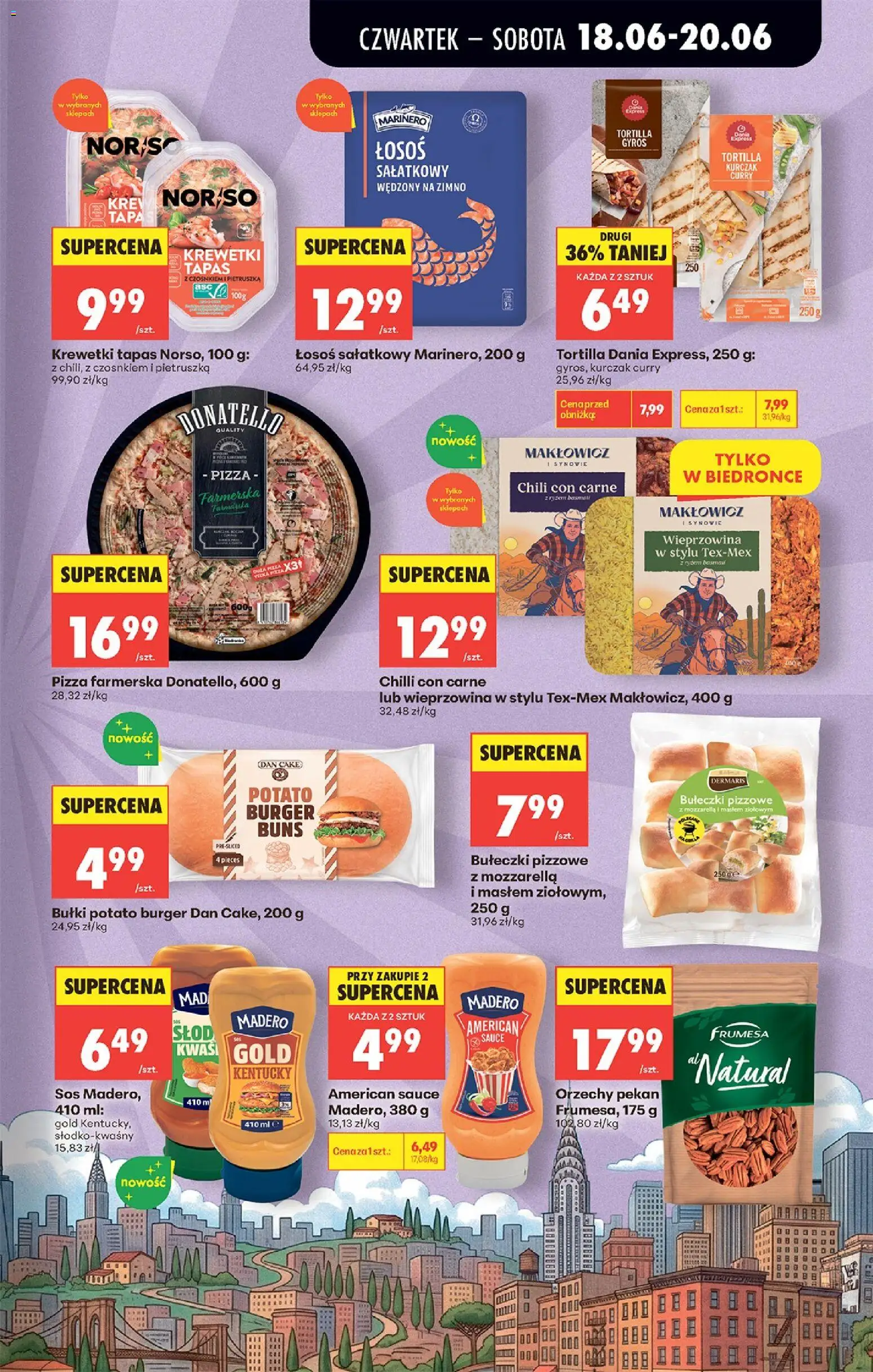 Biedronka gazetka od czwartku od 18.06.2026 | Strona: 59 | Produkty: Krewetki, Wieprzowina, Orzechy, Sos