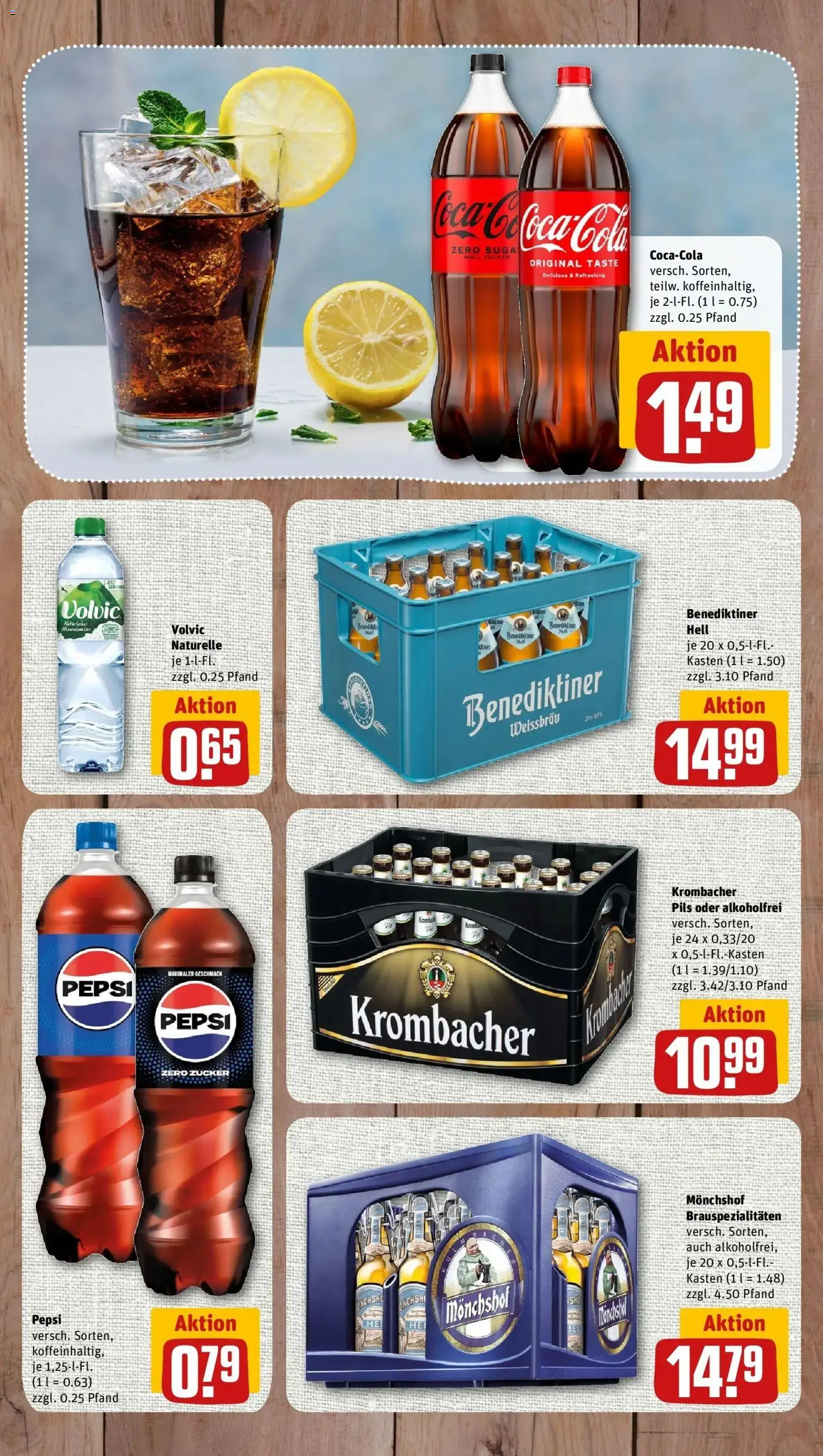 REWE Prospekt ab 24.08.2026 zum Blättern » Angebote | Seite: 9 | Produkte: Pils, Krombacher, Pepsi, Volvic